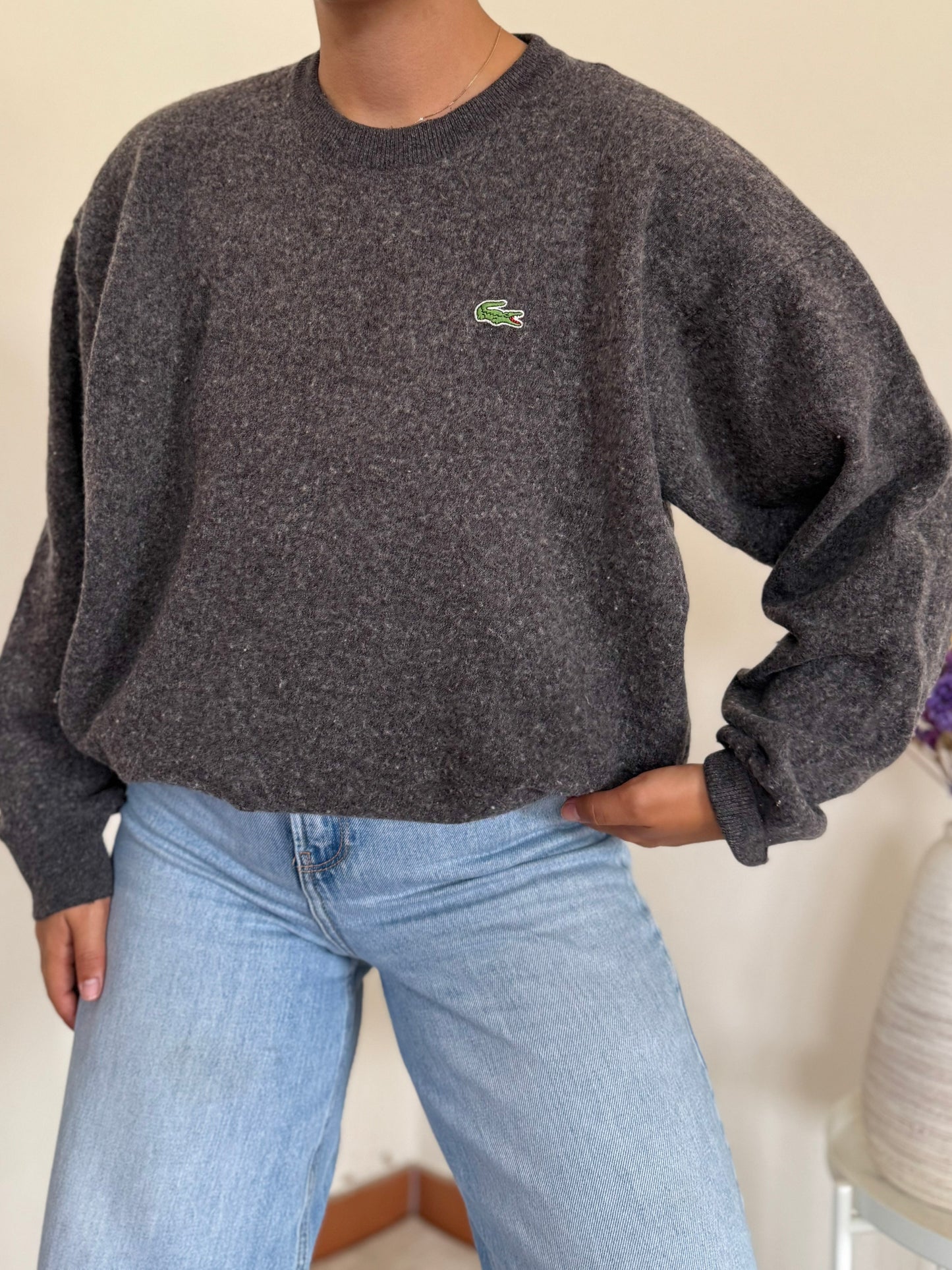 Lacoste Round Neck Sweater 80% Lã