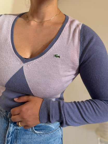 Lacoste V-Neck Sweater 100% Wool