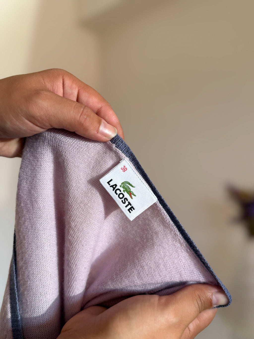 Lacoste V-Neck Sweater 100% Wool