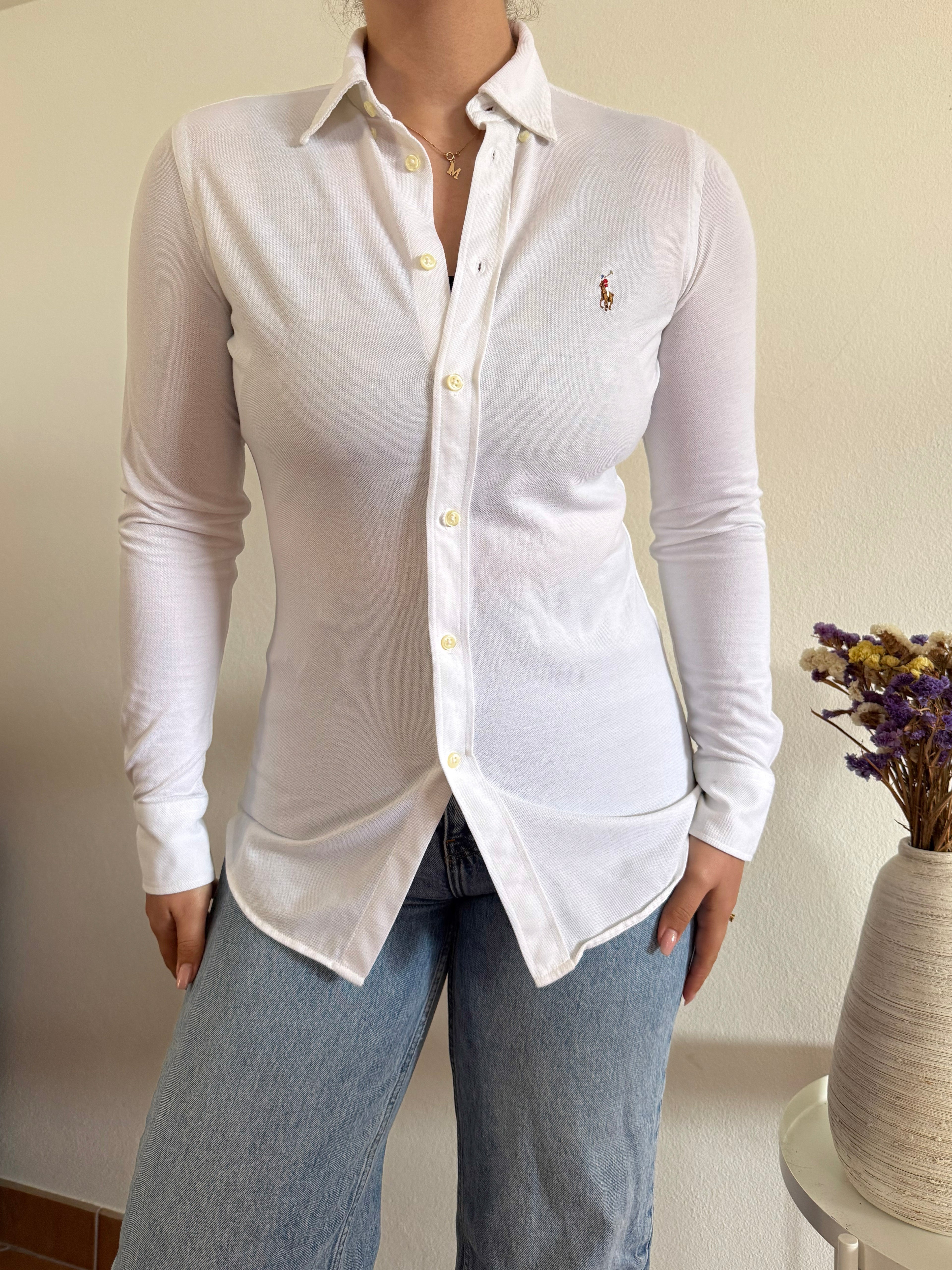 Ralph Lauren Shirt Plain White 100% Cotton