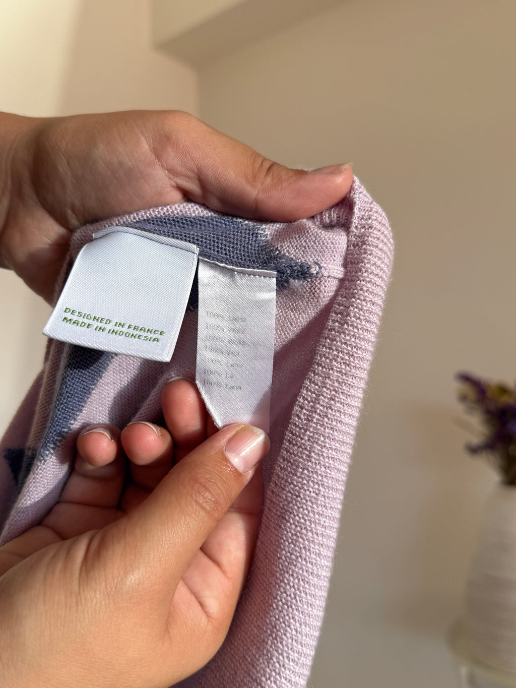 Lacoste V-Neck Sweater 100% Wool