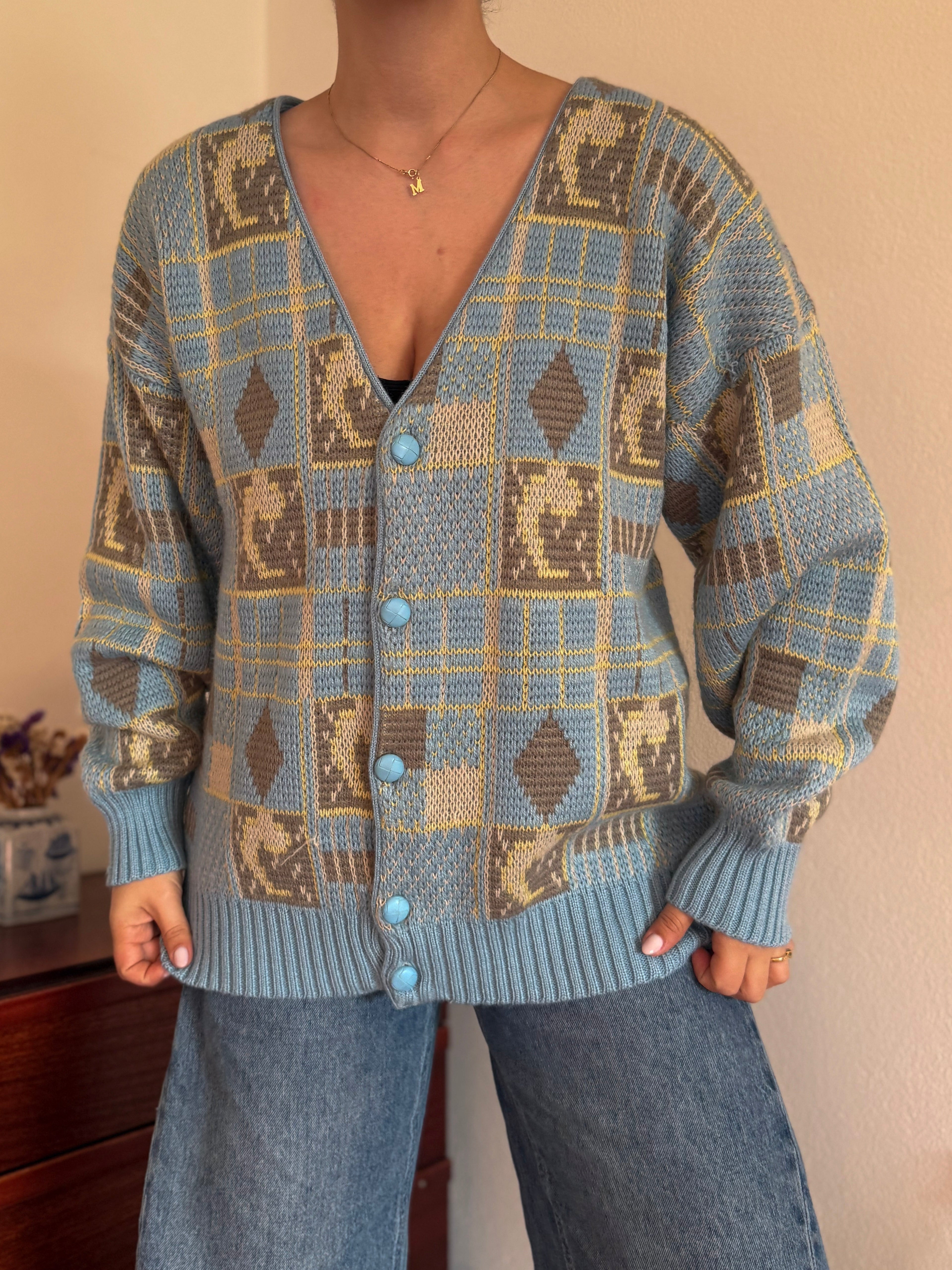 Vintage Cardigan 50% Lã