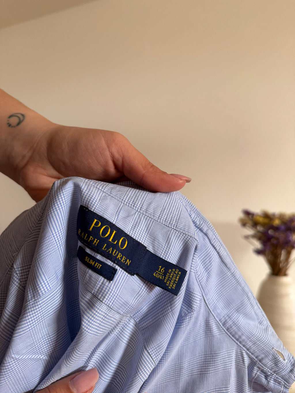 Polo Ralph Lauren Shirt Plain 100% Cotton