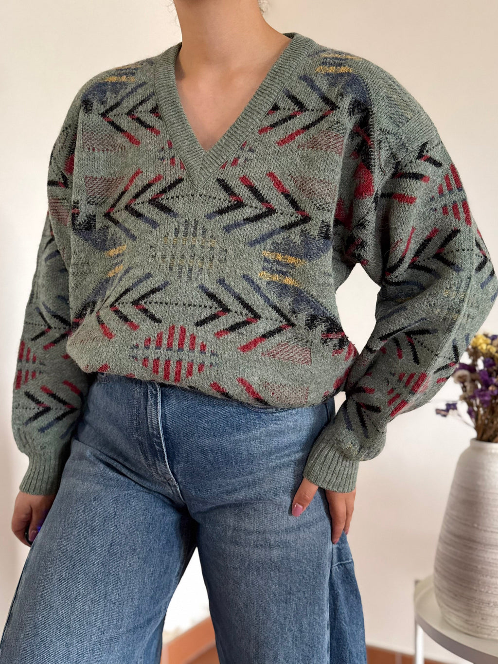 Vintage Sweater 85% Lã 25% Alpaca
