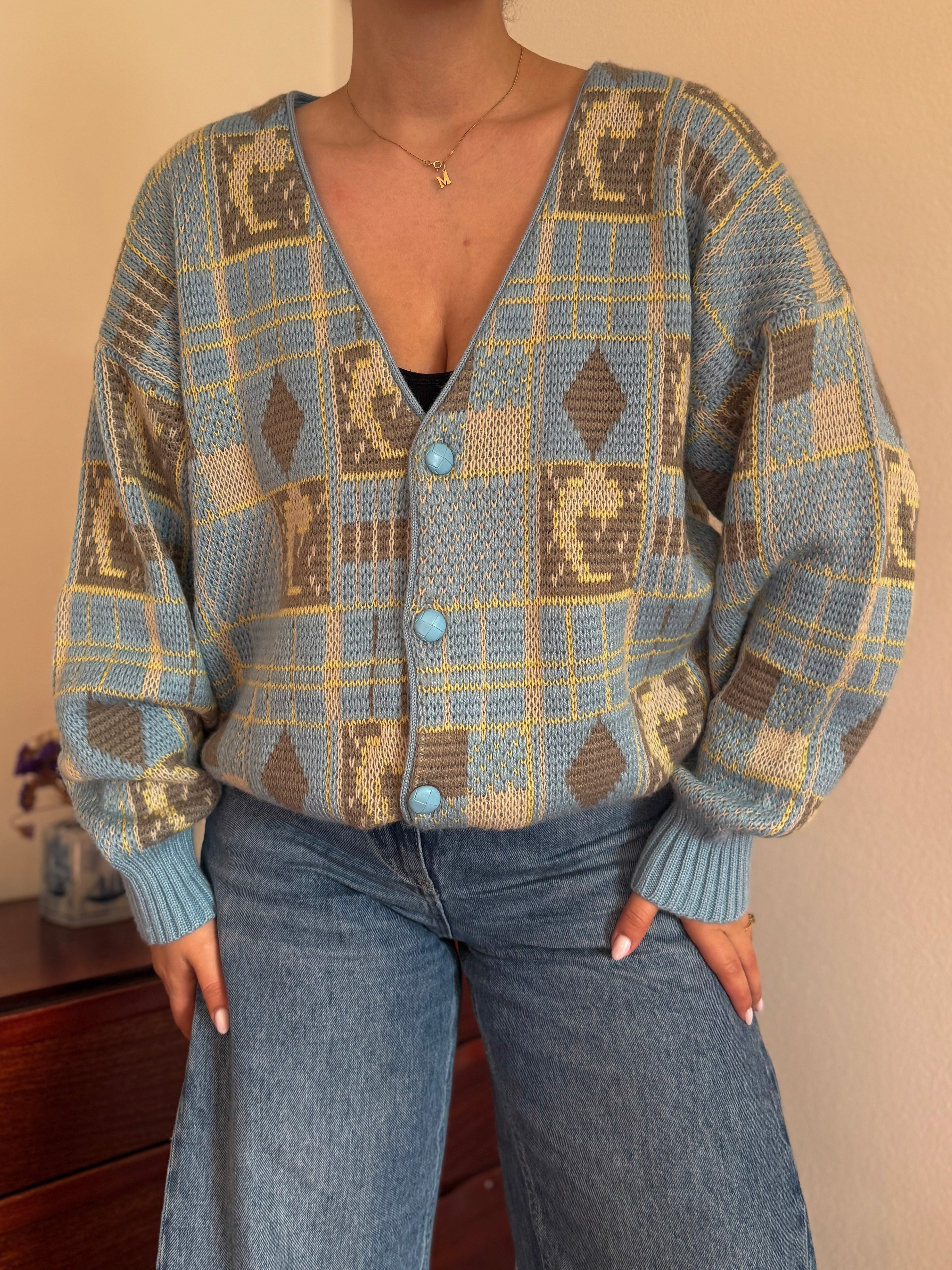 Vintage Cardigan 50% Lã
