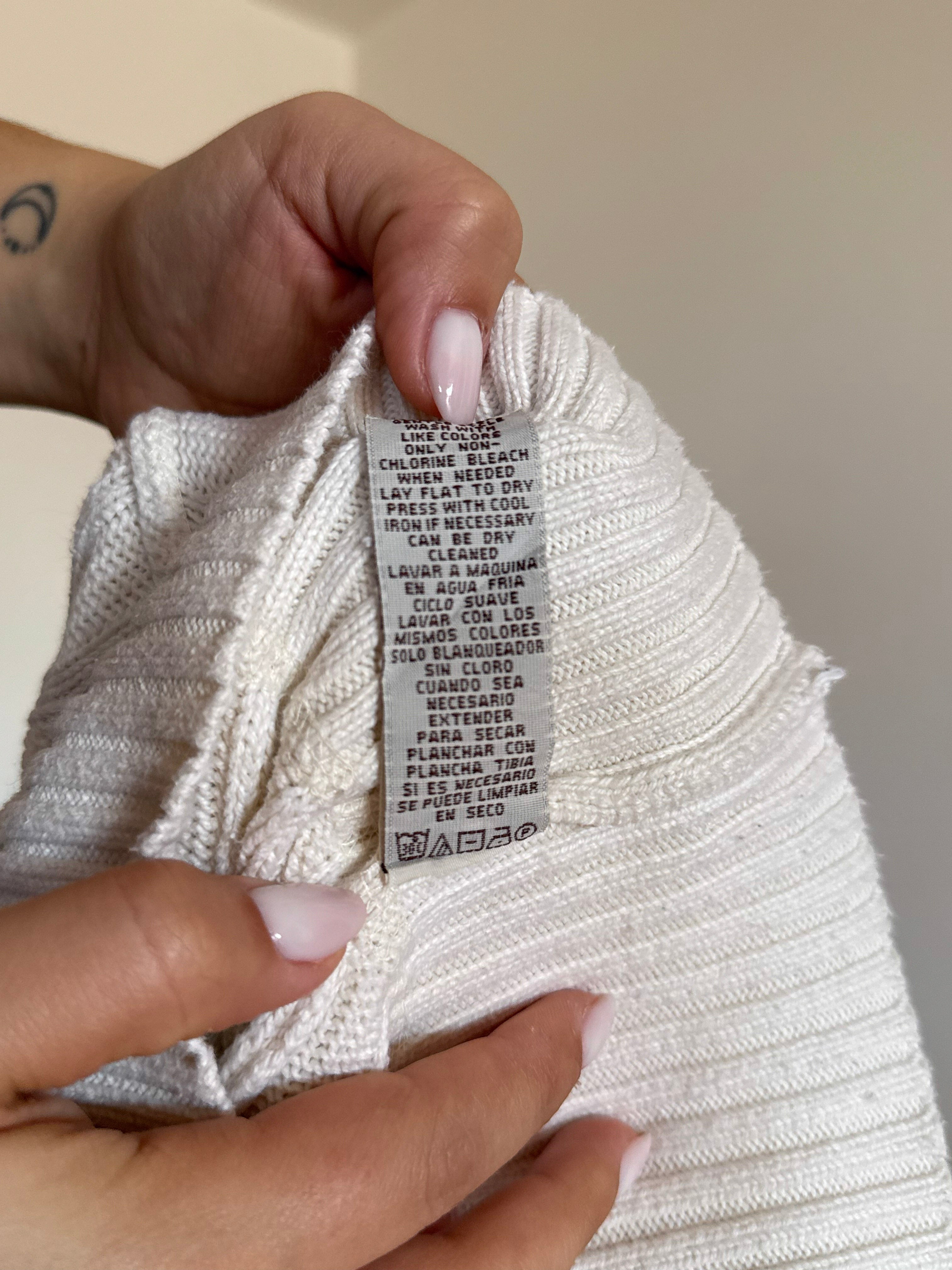 Ralph Lauren White Cable Knit Sweater 100% Cotton