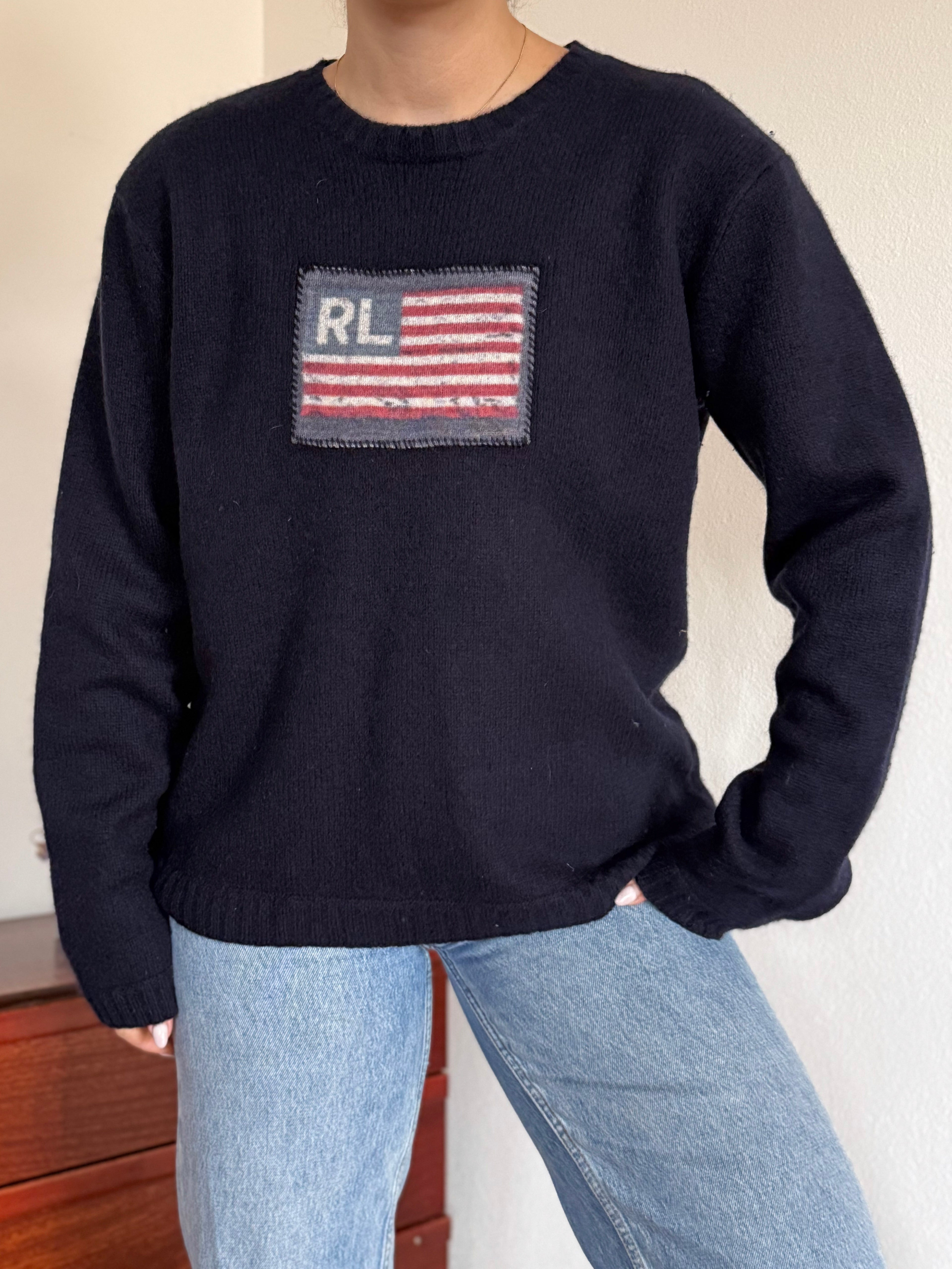 Ralph Lauren Round Neck Knit Jumper 100% Lambswool