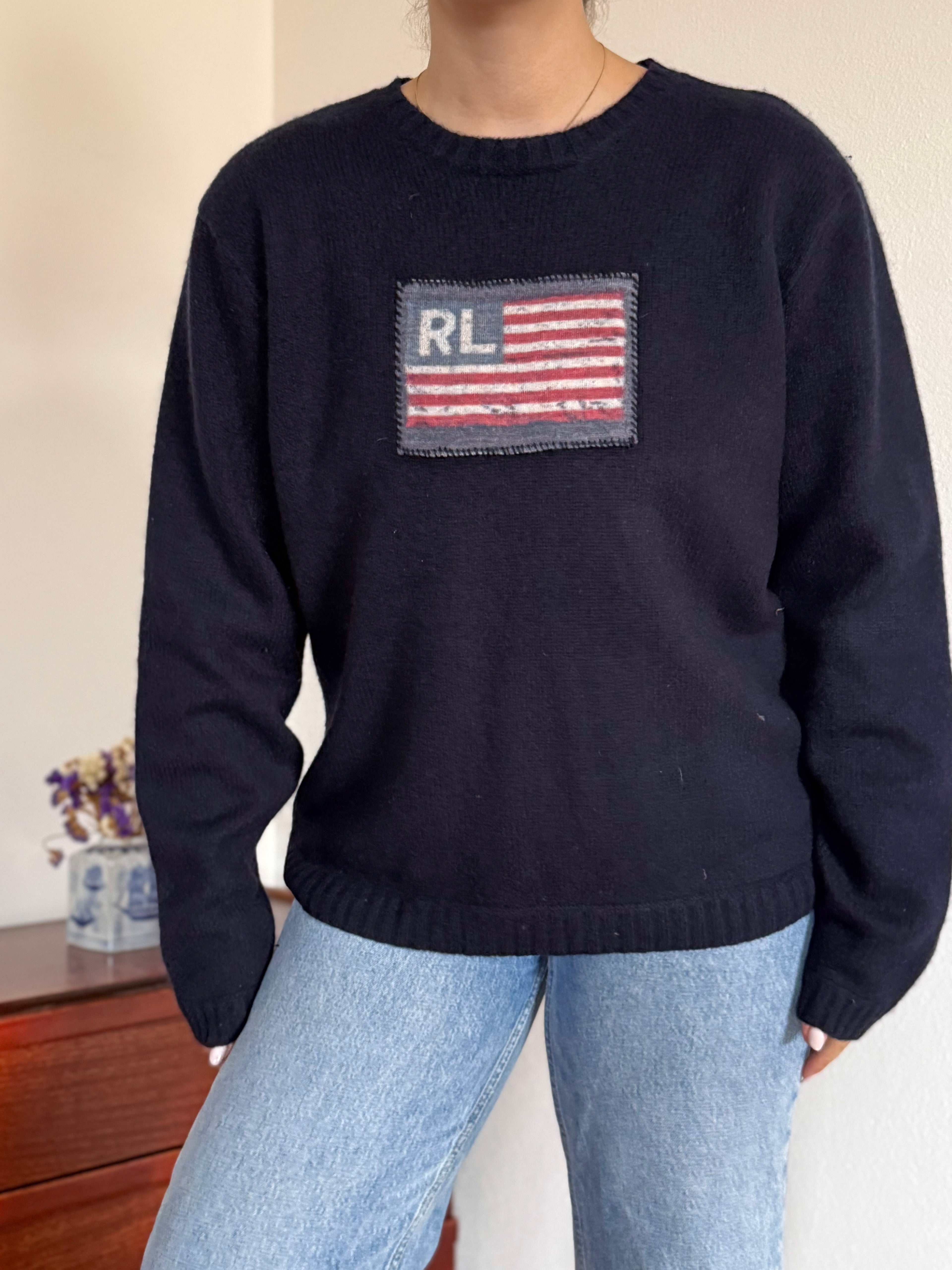Ralph Lauren Round Neck Knit Jumper 100% Lambswool