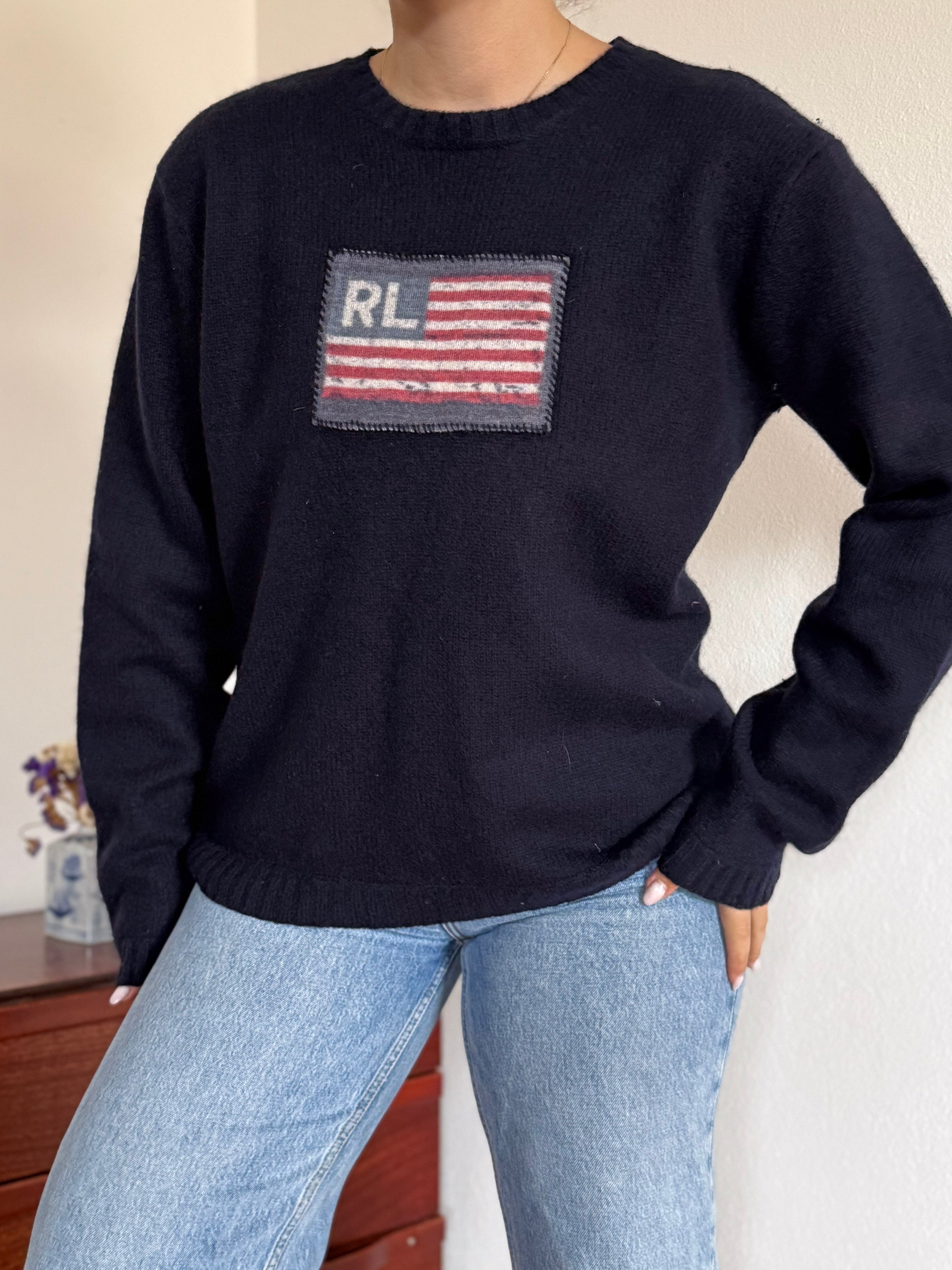 Ralph Lauren Round Neck Knit Jumper 100% Lambswool