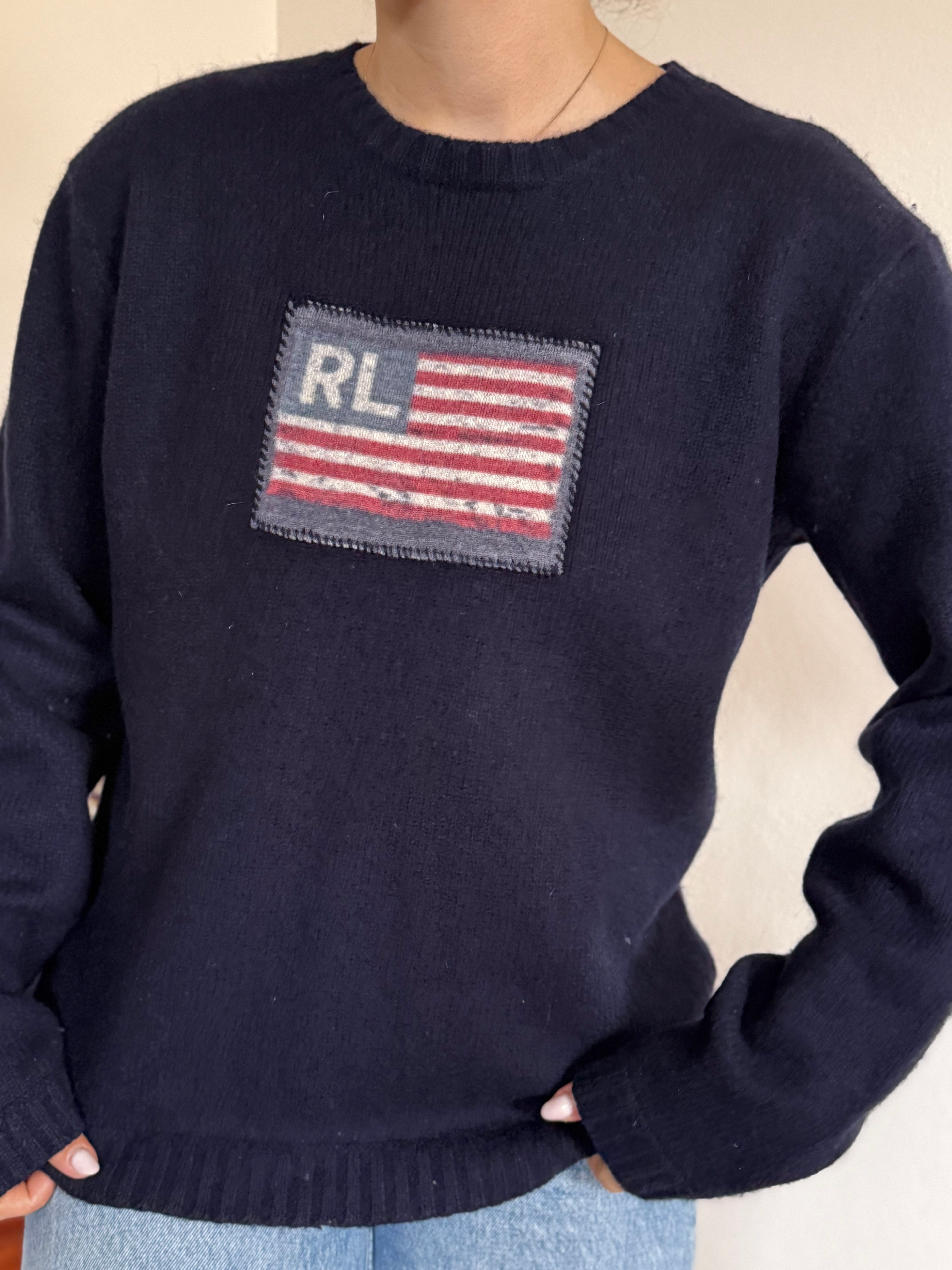 Ralph Lauren Round Neck Knit Jumper 100% Lambswool