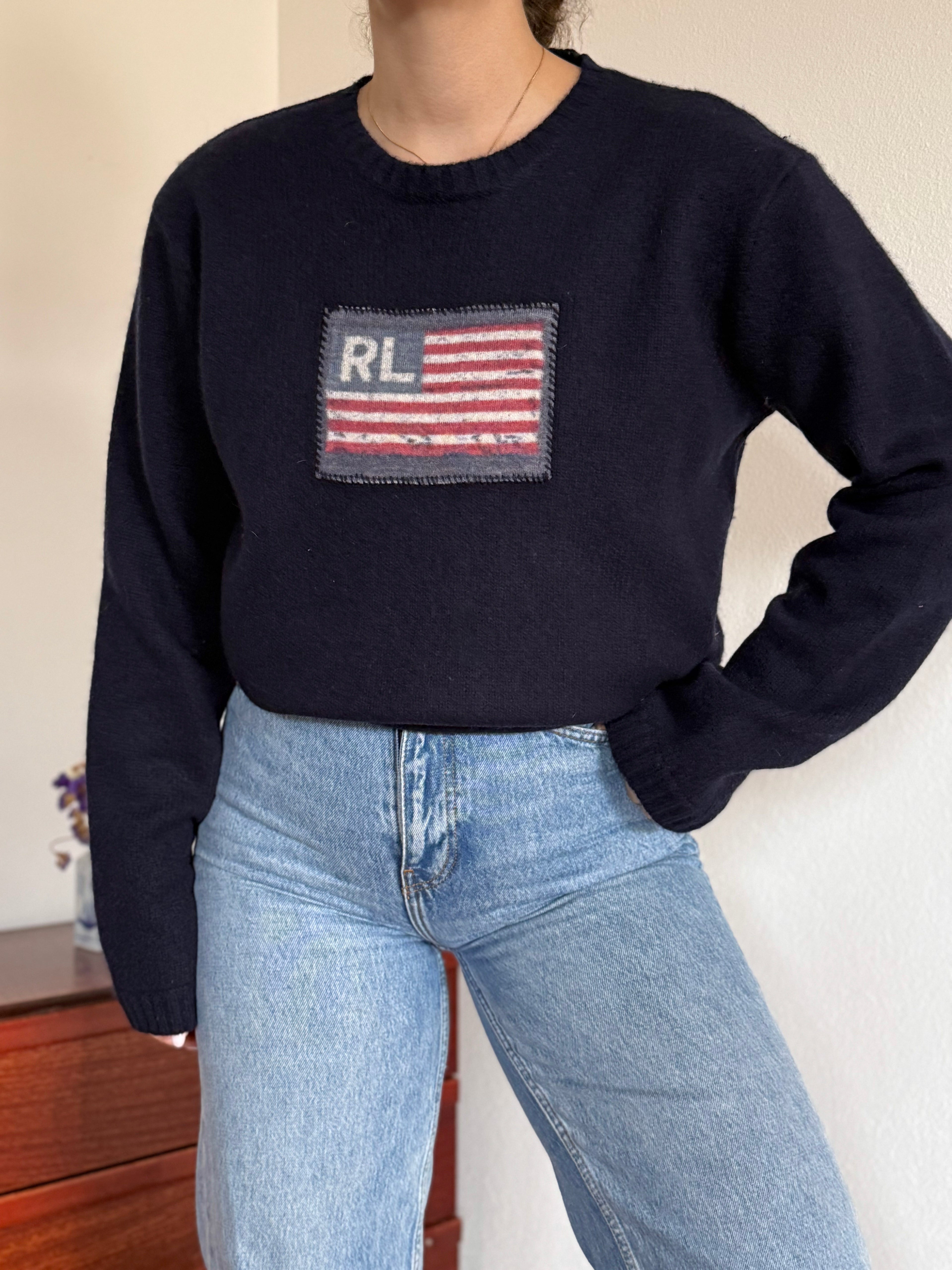 Ralph Lauren Round Neck Knit Jumper 100% Lambswool