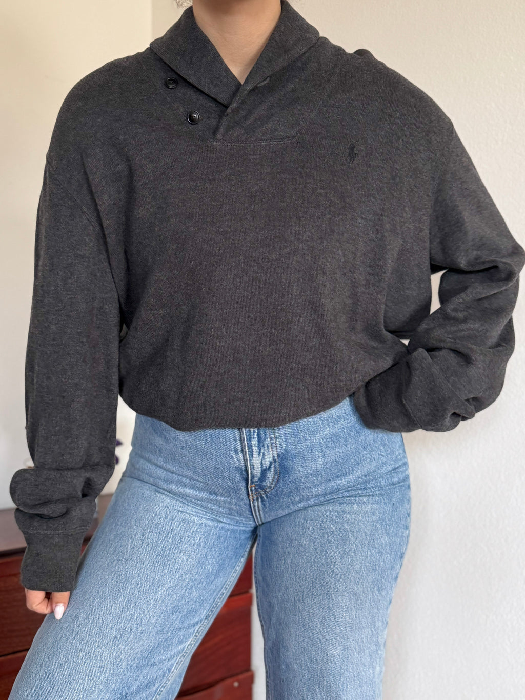 Ralph Lauren V-Neck Knit Jumper 100% Cotton