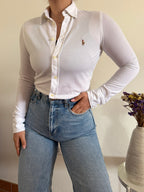 Ralph Lauren Shirt Plain White 100% Cotton