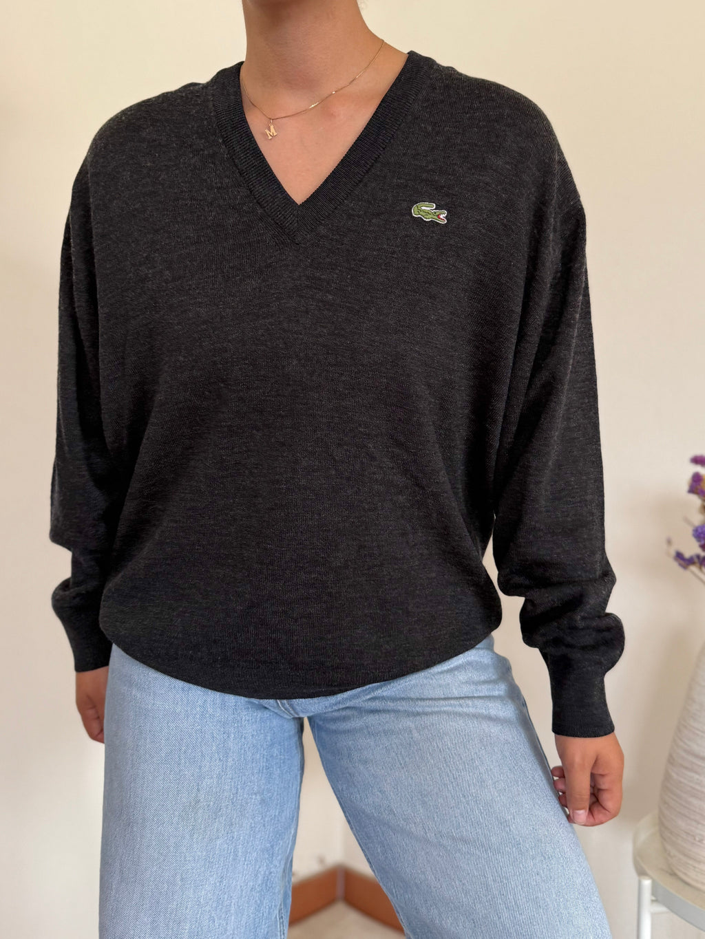 Lacoste V-Neck Sweater 50% Lã