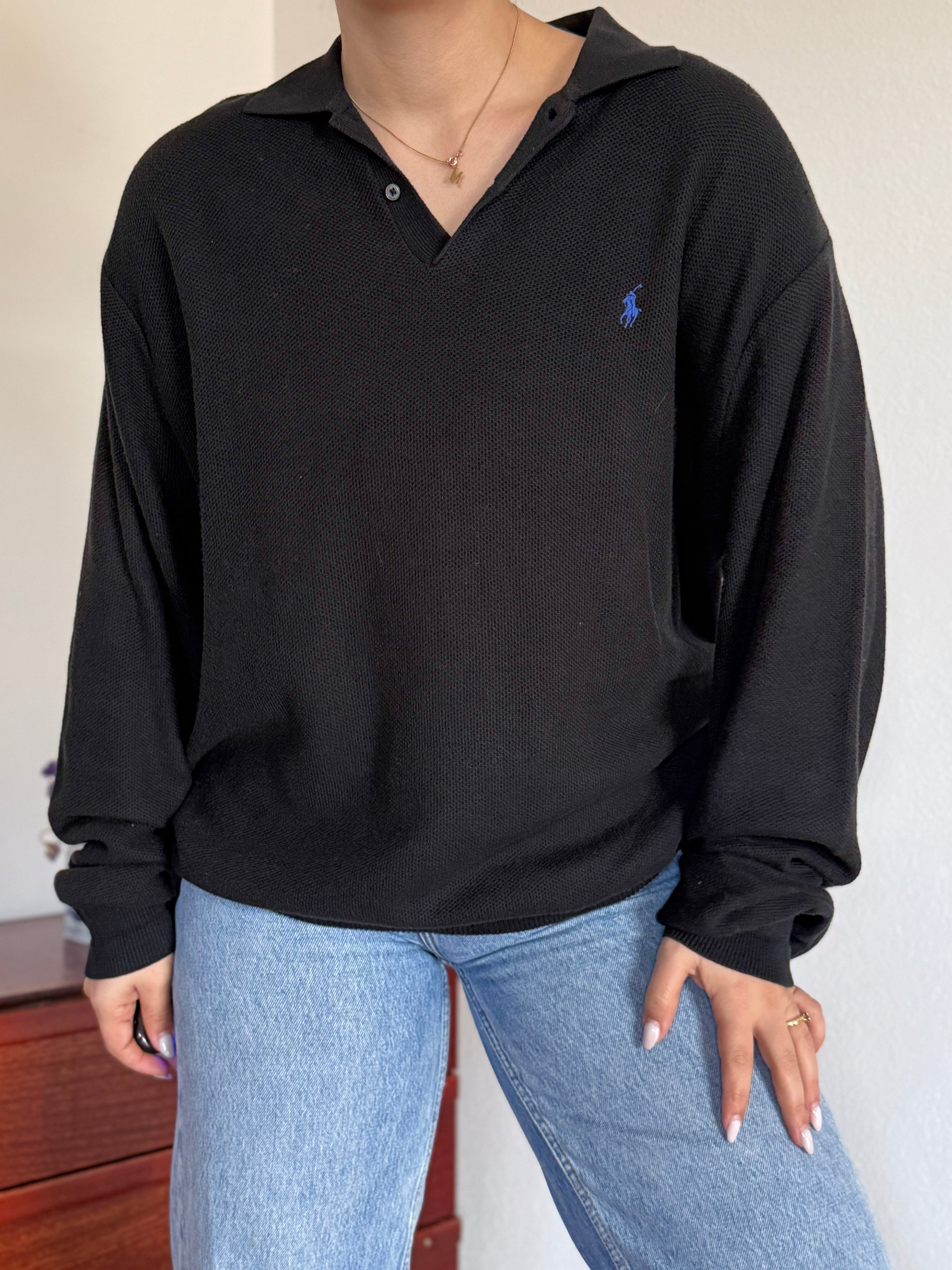 Ralph Lauren V-Neck Knit Jumper 100% Cotton