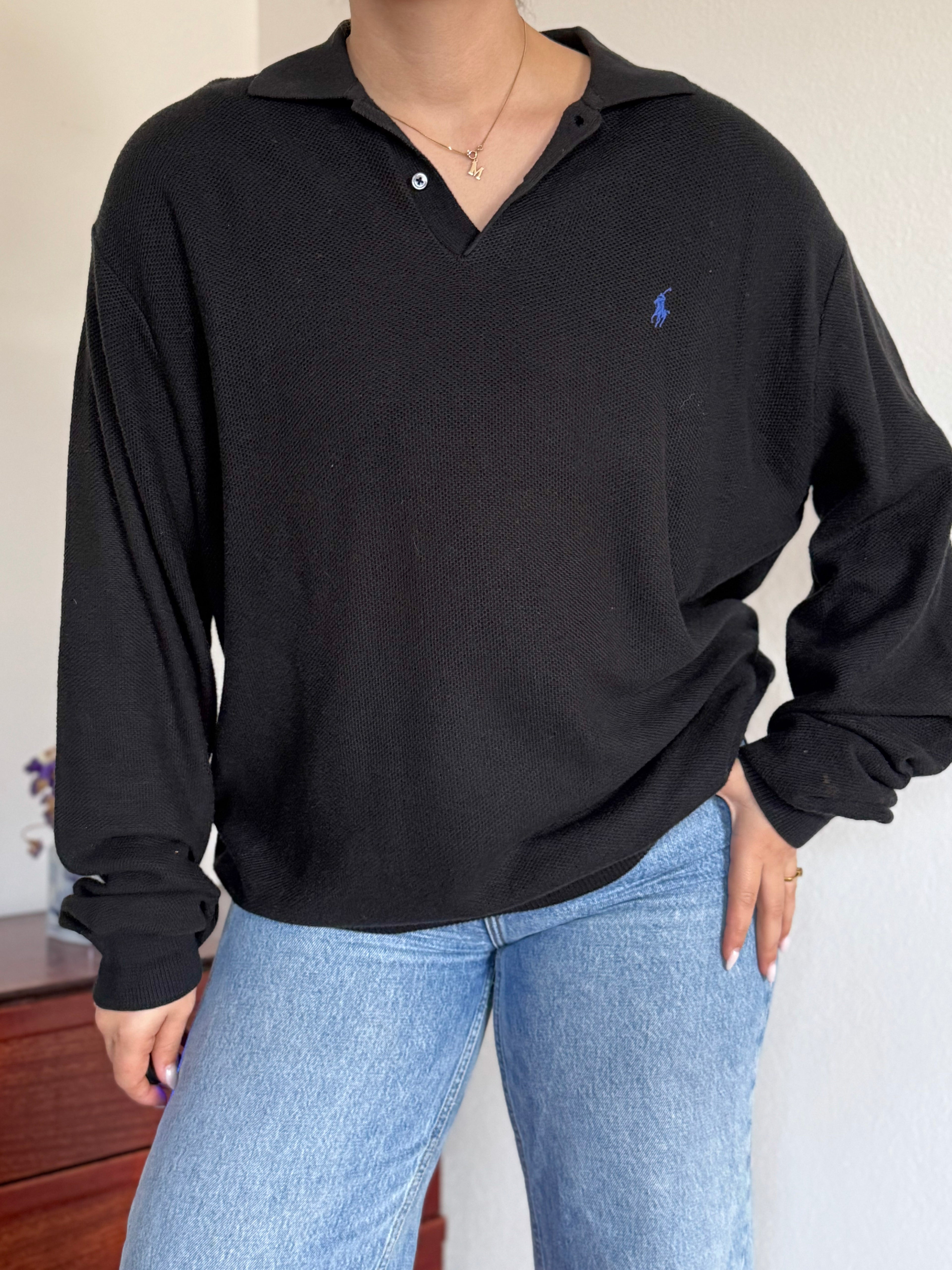 Ralph Lauren V-Neck Knit Jumper 100% Cotton