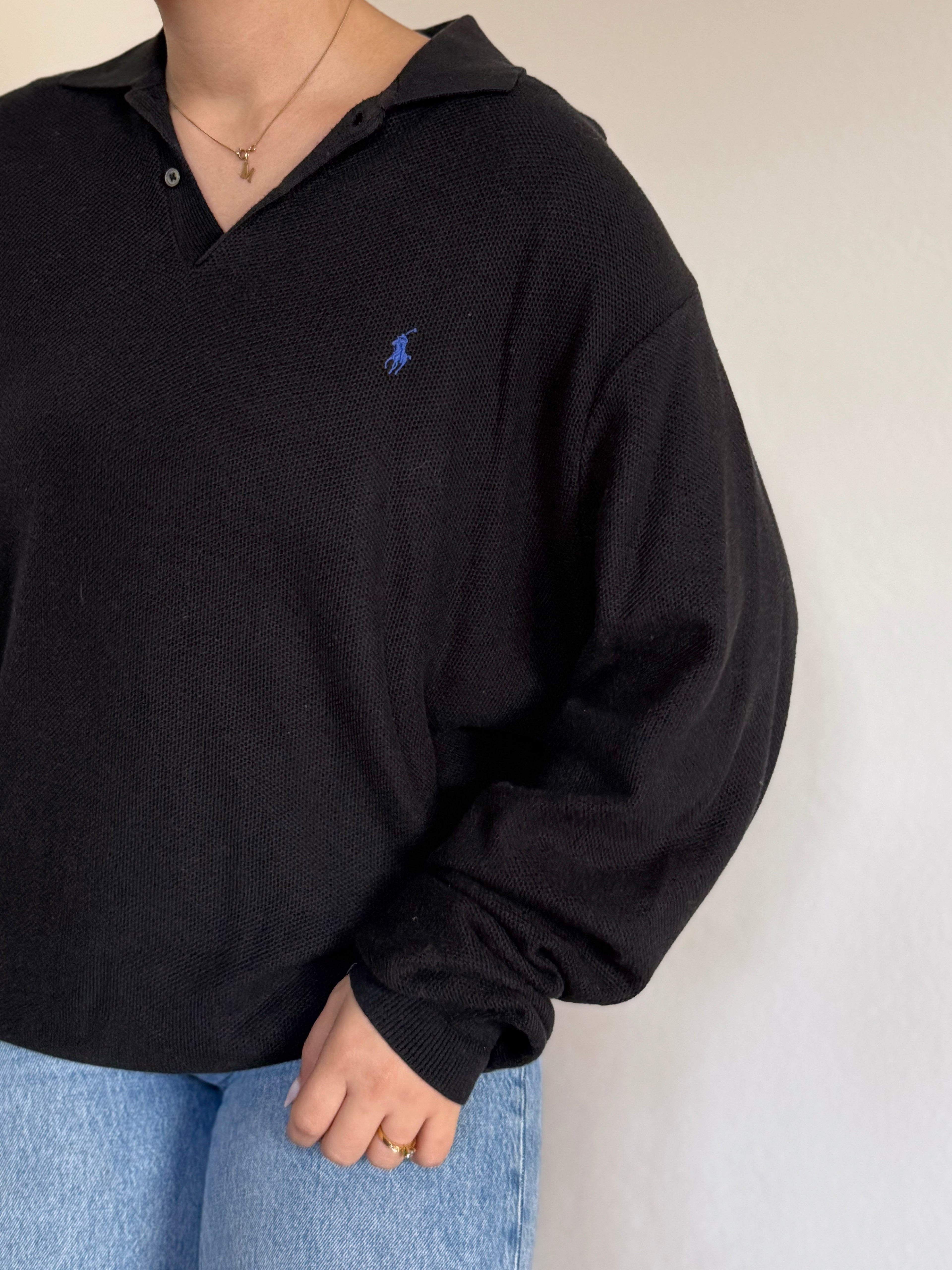 Ralph Lauren V-Neck Knit Jumper 100% Cotton