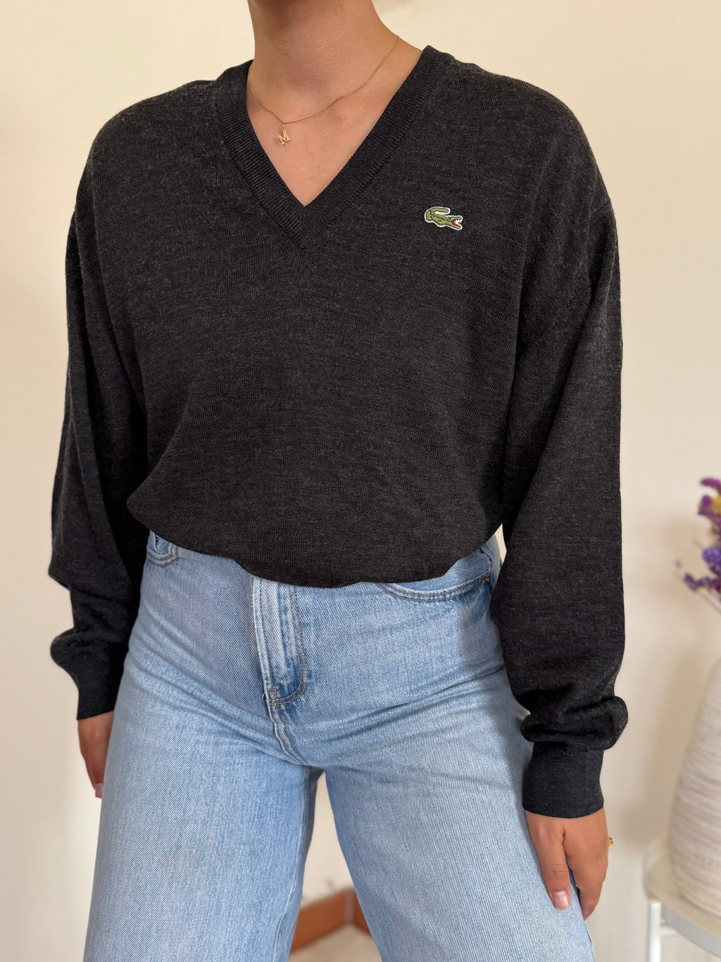 Lacoste V-Neck Sweater 50% Lã