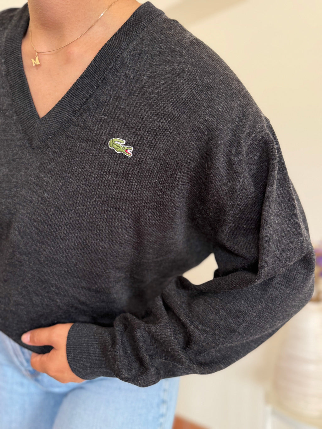 Lacoste V-Neck Sweater 50% Lã
