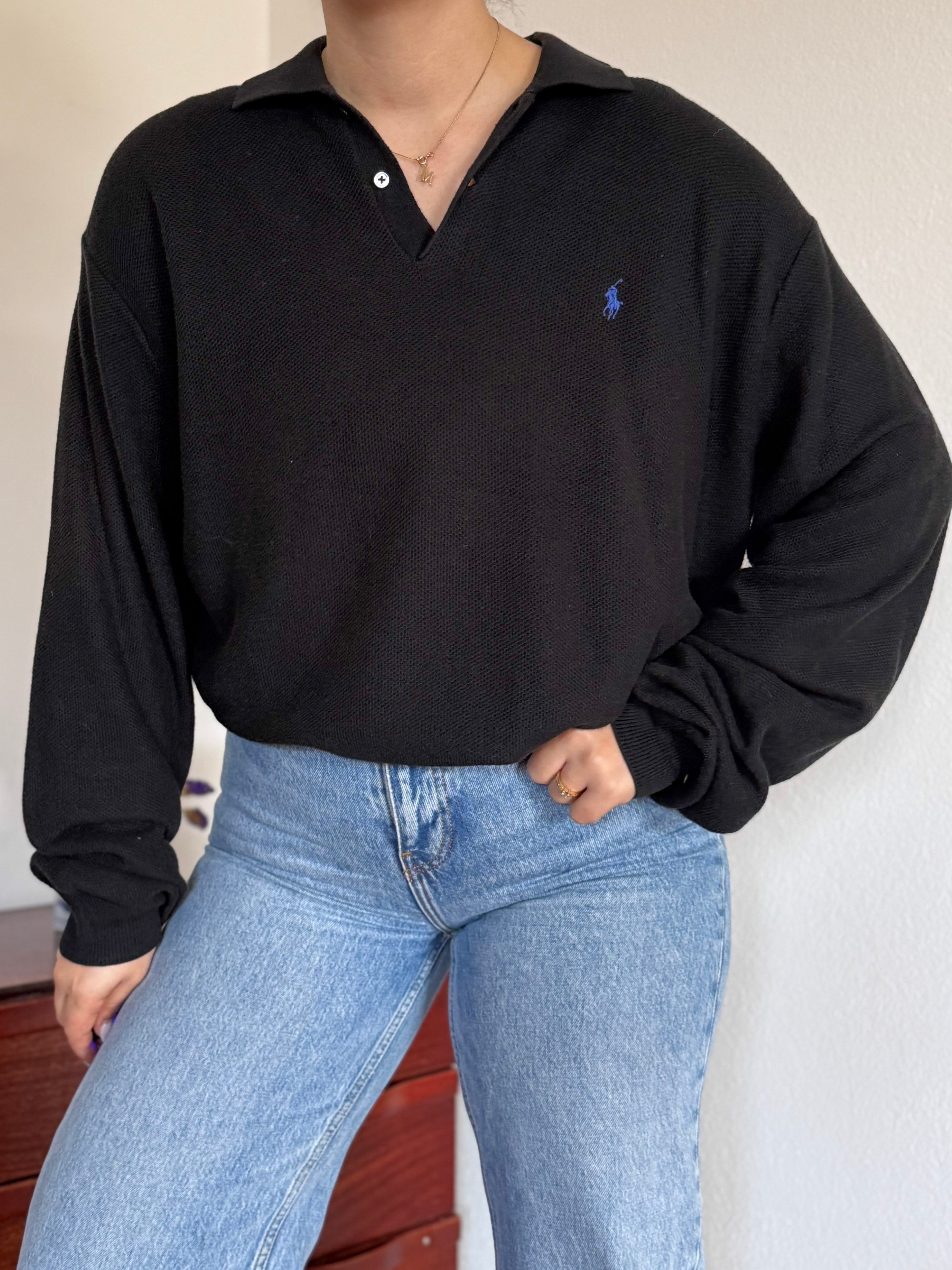 Ralph Lauren V-Neck Knit Jumper 100% Cotton