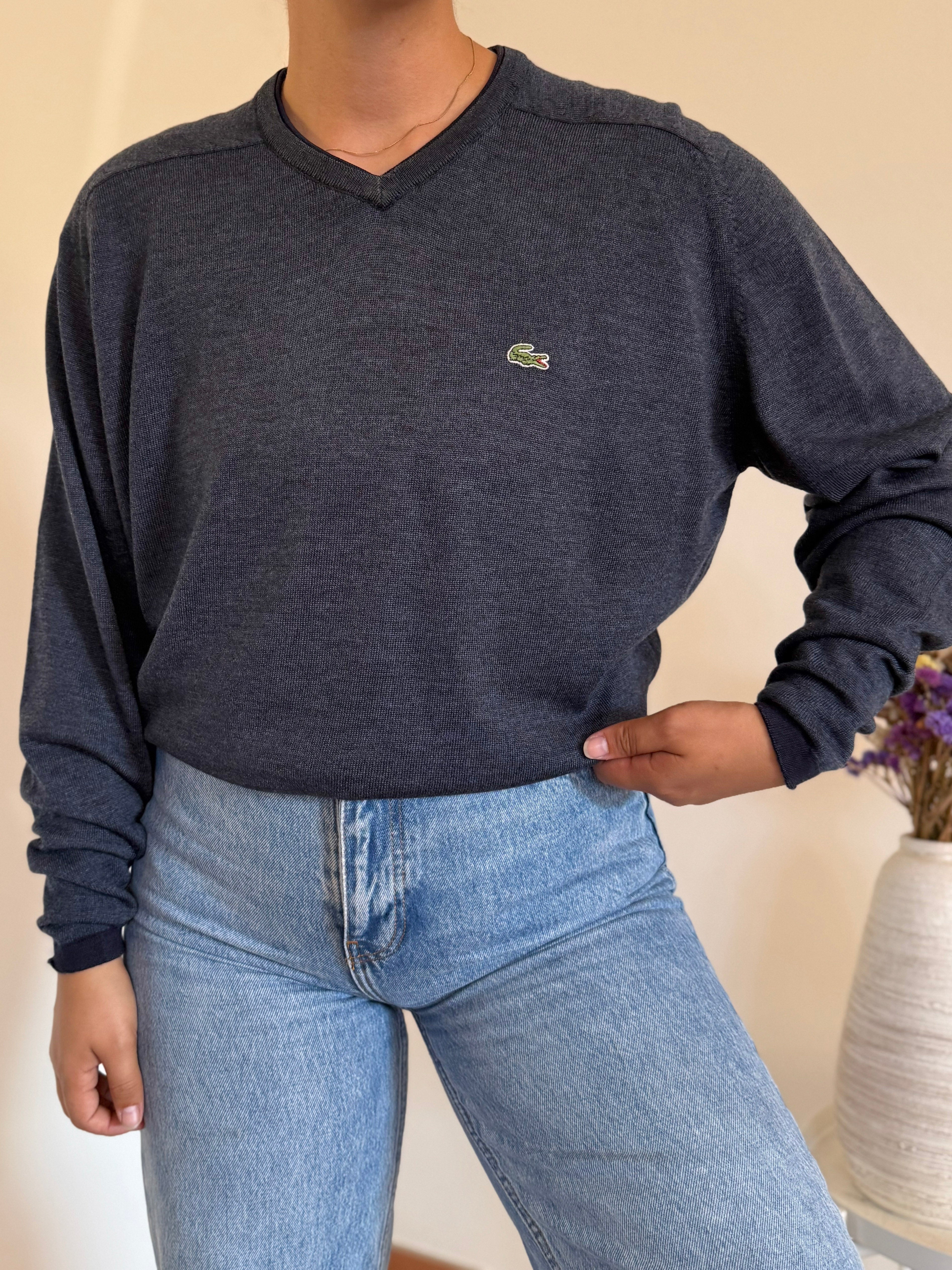 Lacoste V-Neck Sweater 100% Lã