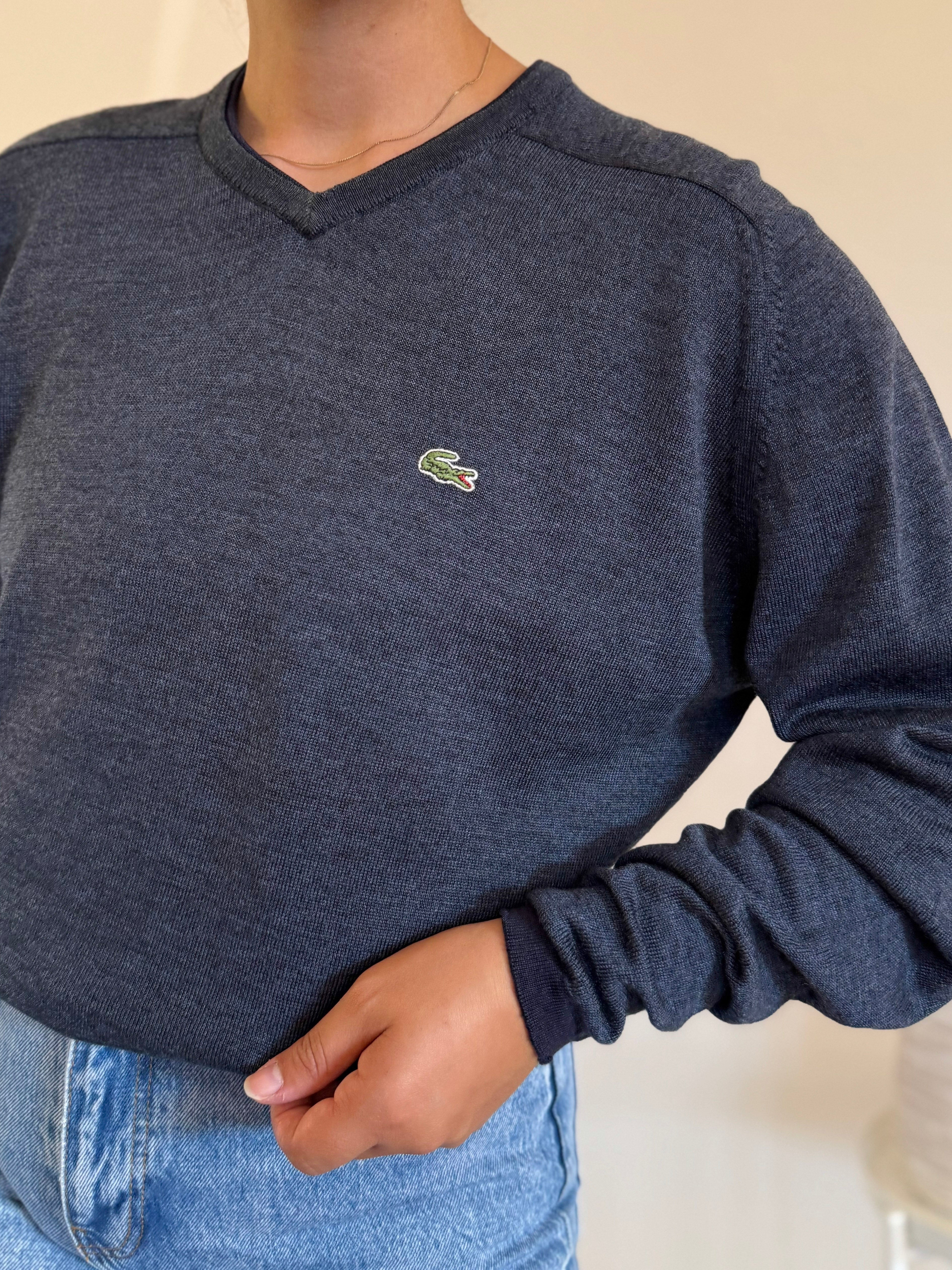 Lacoste V-Neck Sweater 100% Lã