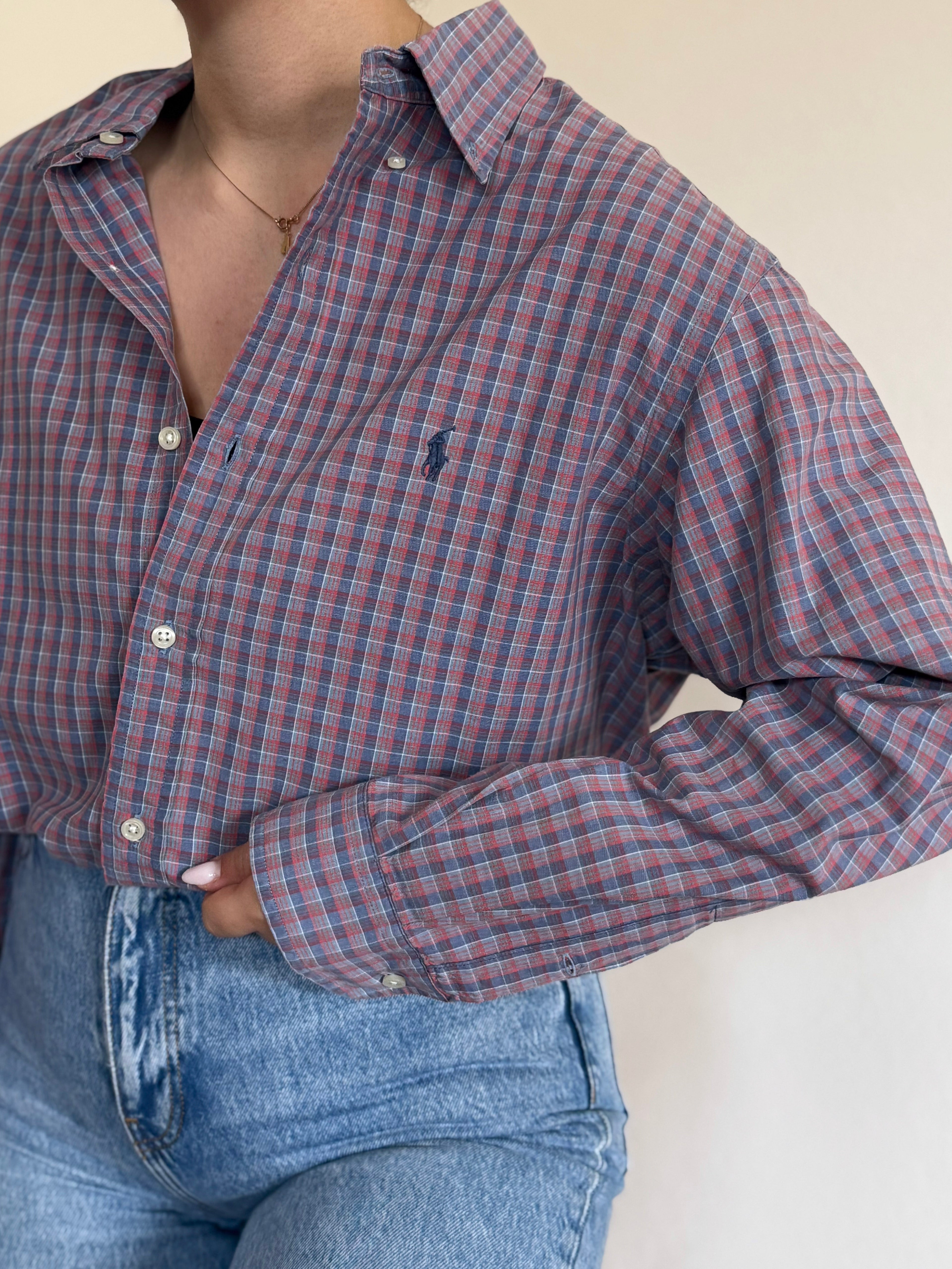 Polo Ralph Lauren Shirt Plaid Multicolor 100% Cotton