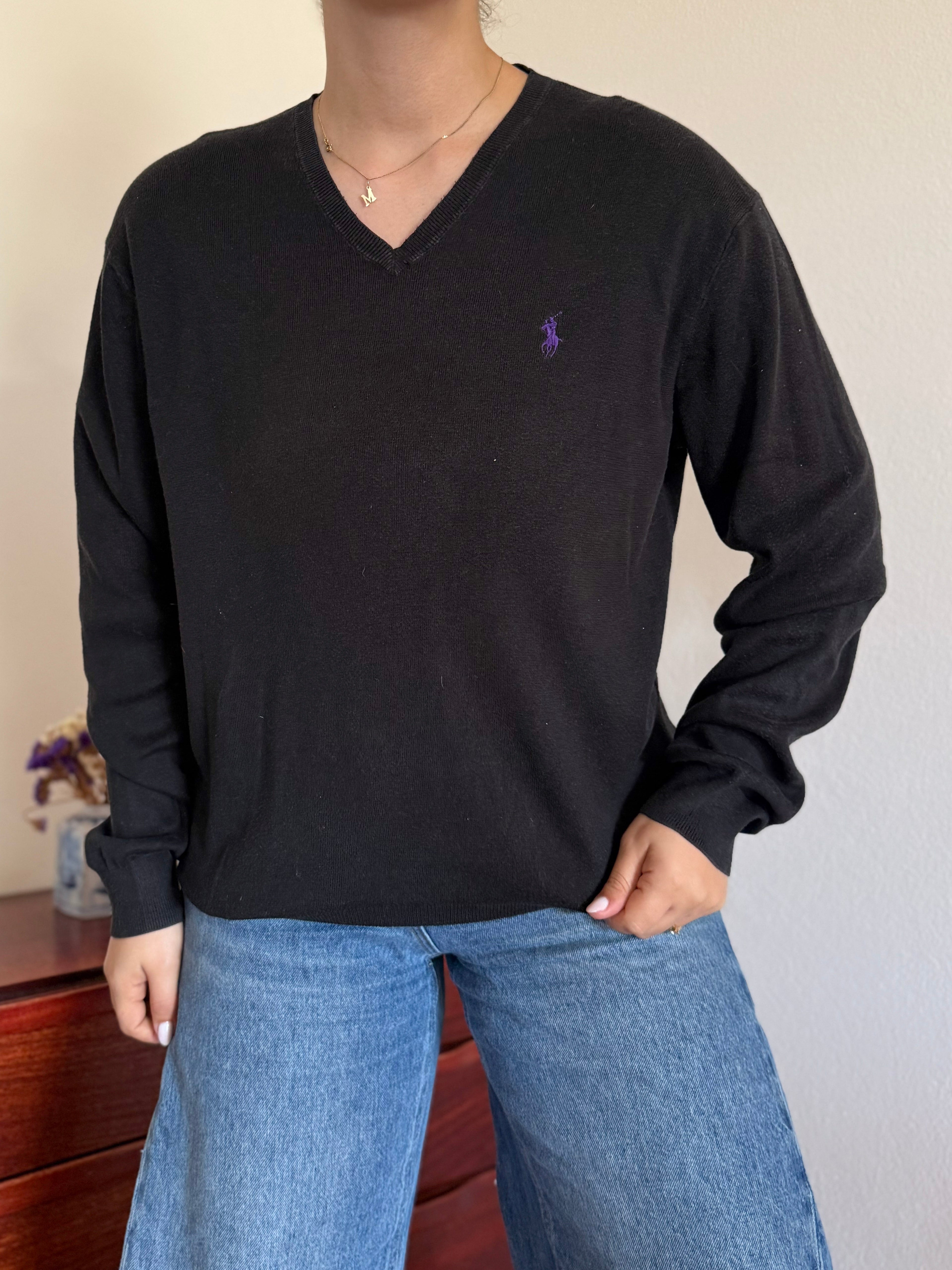 Polo Ralph Lauren V-Neck Sweater 100% Cotton