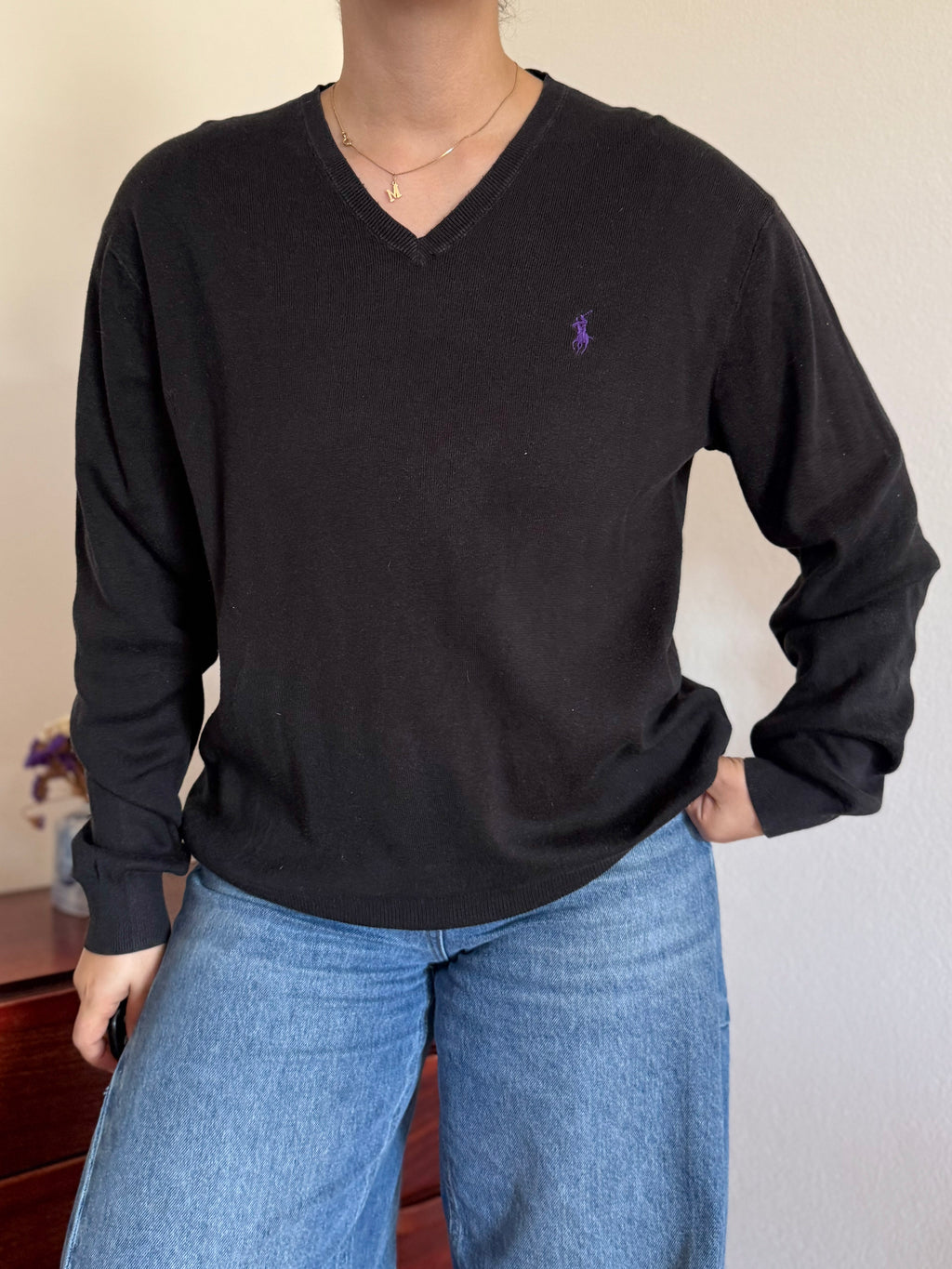 Polo Ralph Lauren V-Neck Sweater 100% Cotton