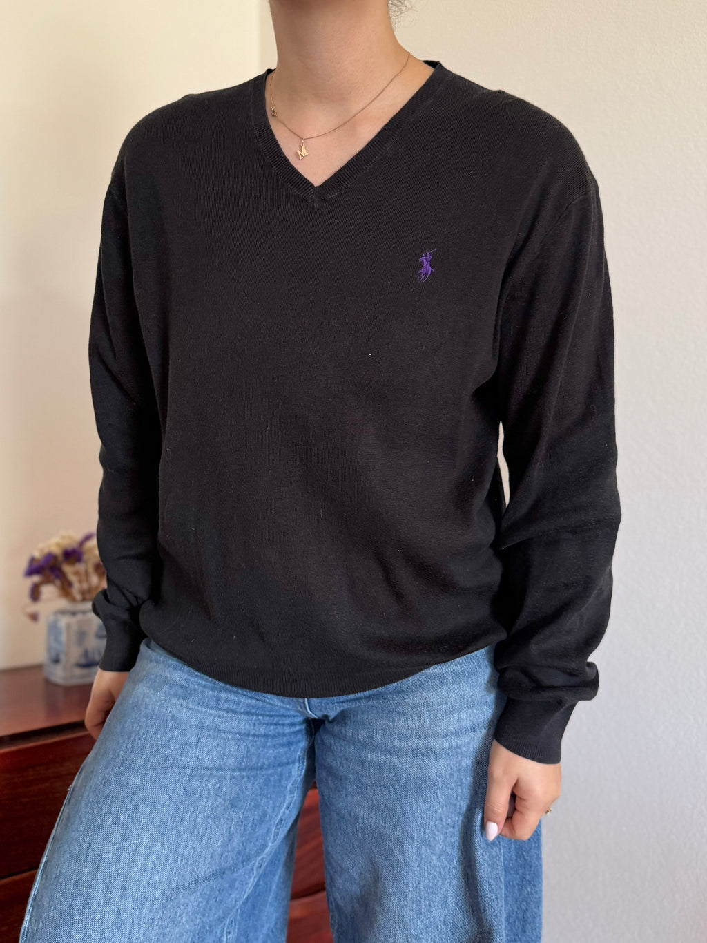 Polo Ralph Lauren V-Neck Sweater 100% Cotton