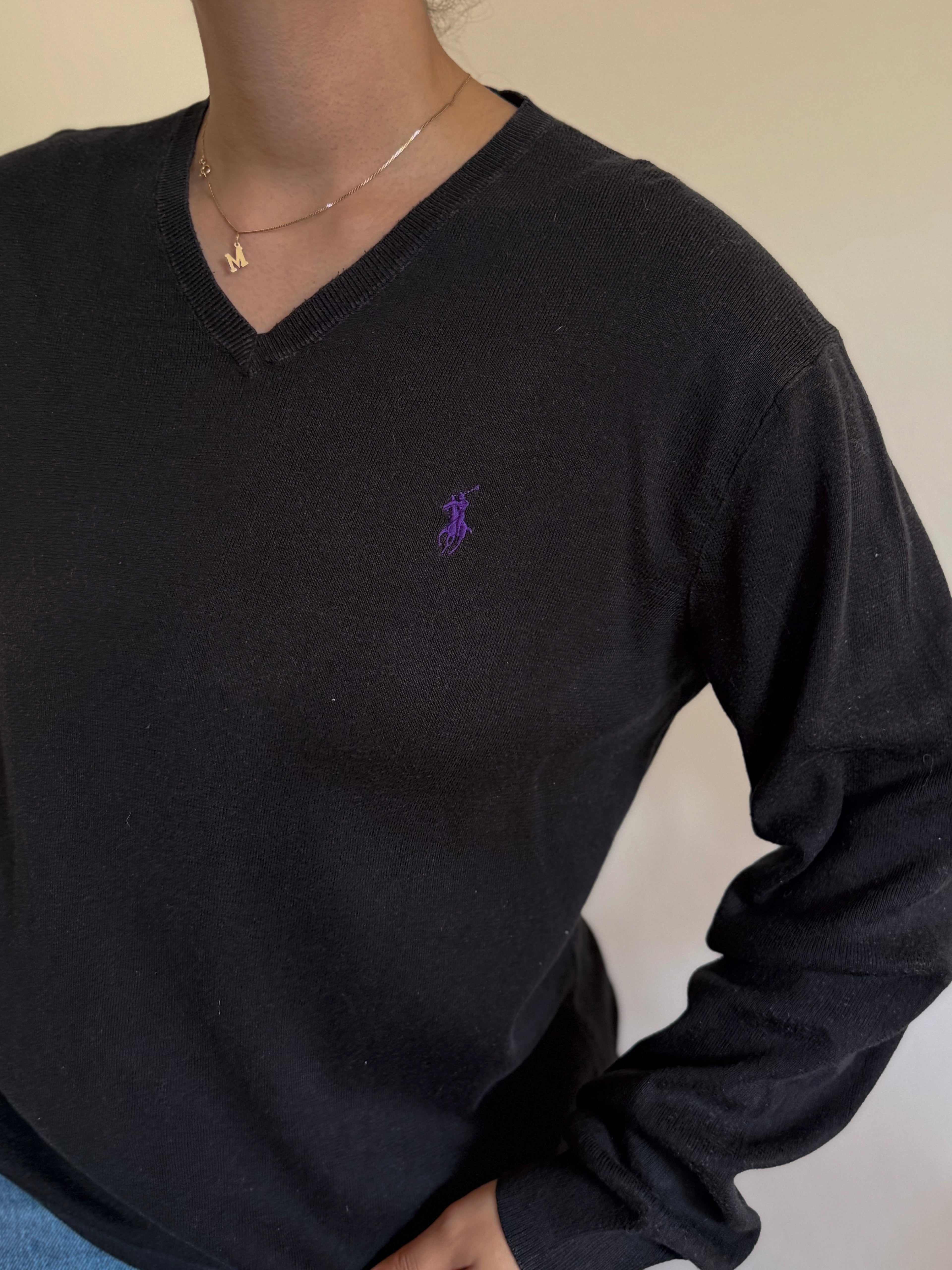 Polo Ralph Lauren V-Neck Sweater 100% Cotton