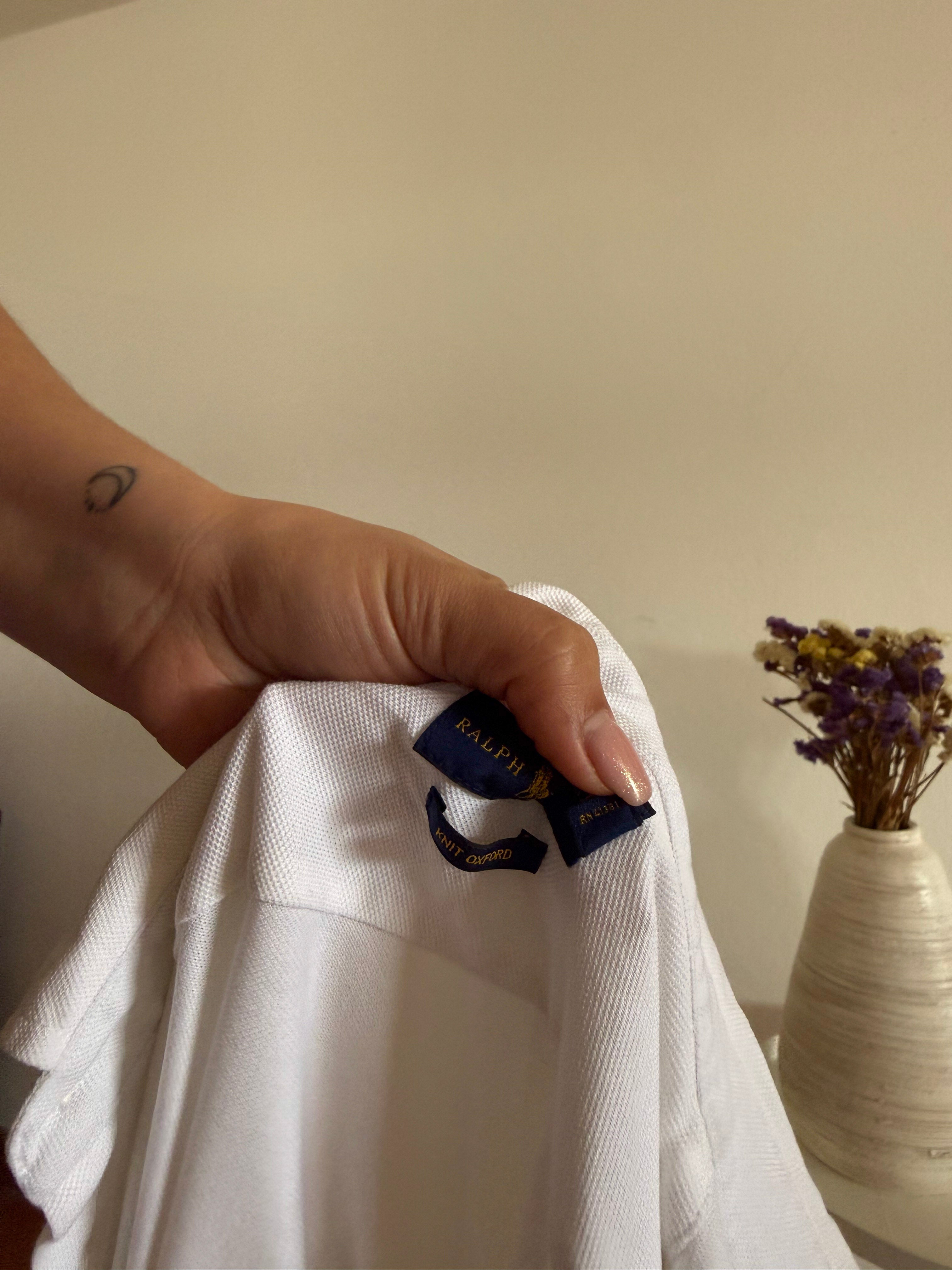 Ralph Lauren Shirt Plain White 100% Cotton