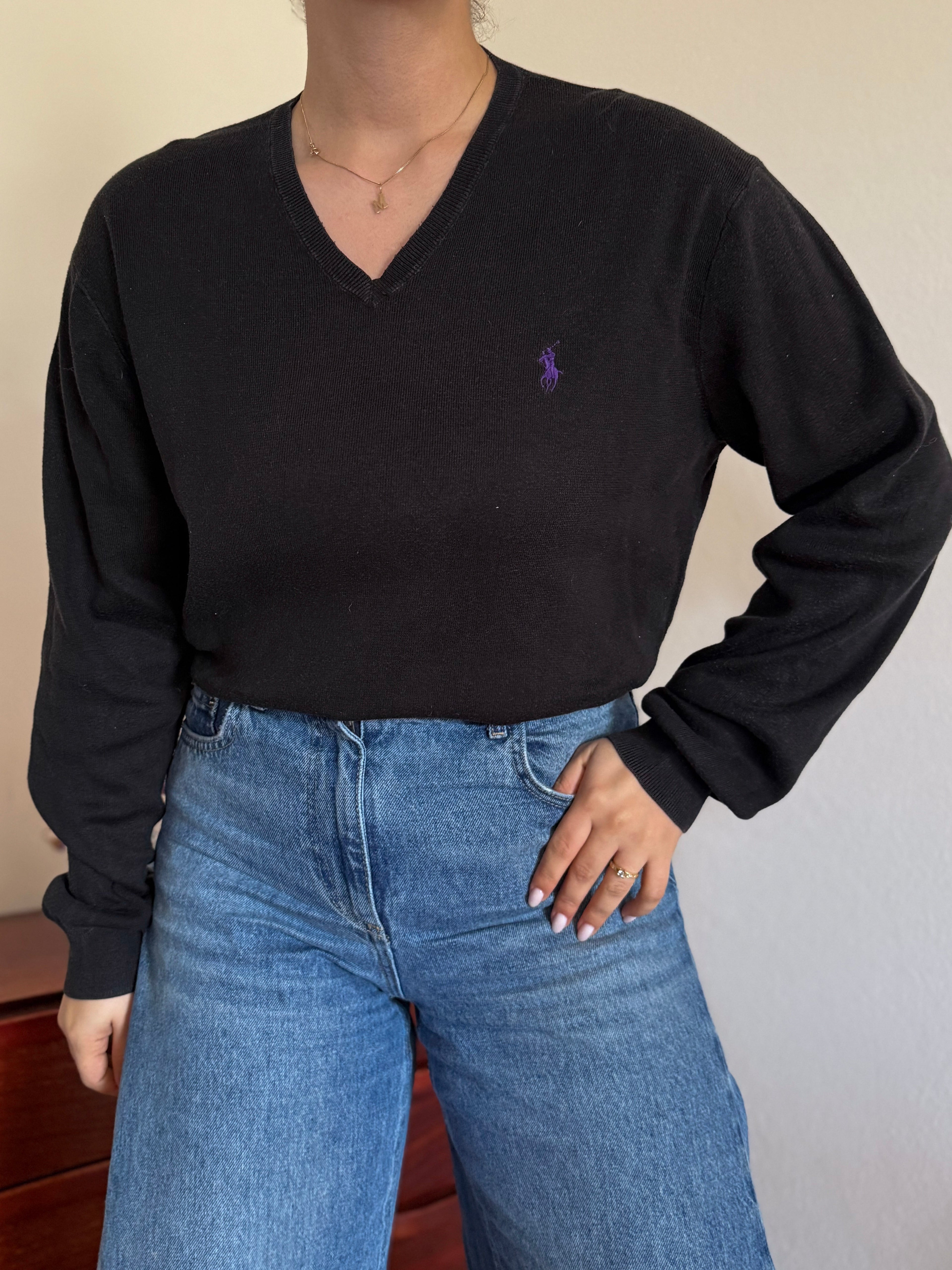 Polo Ralph Lauren V-Neck Sweater 100% Cotton