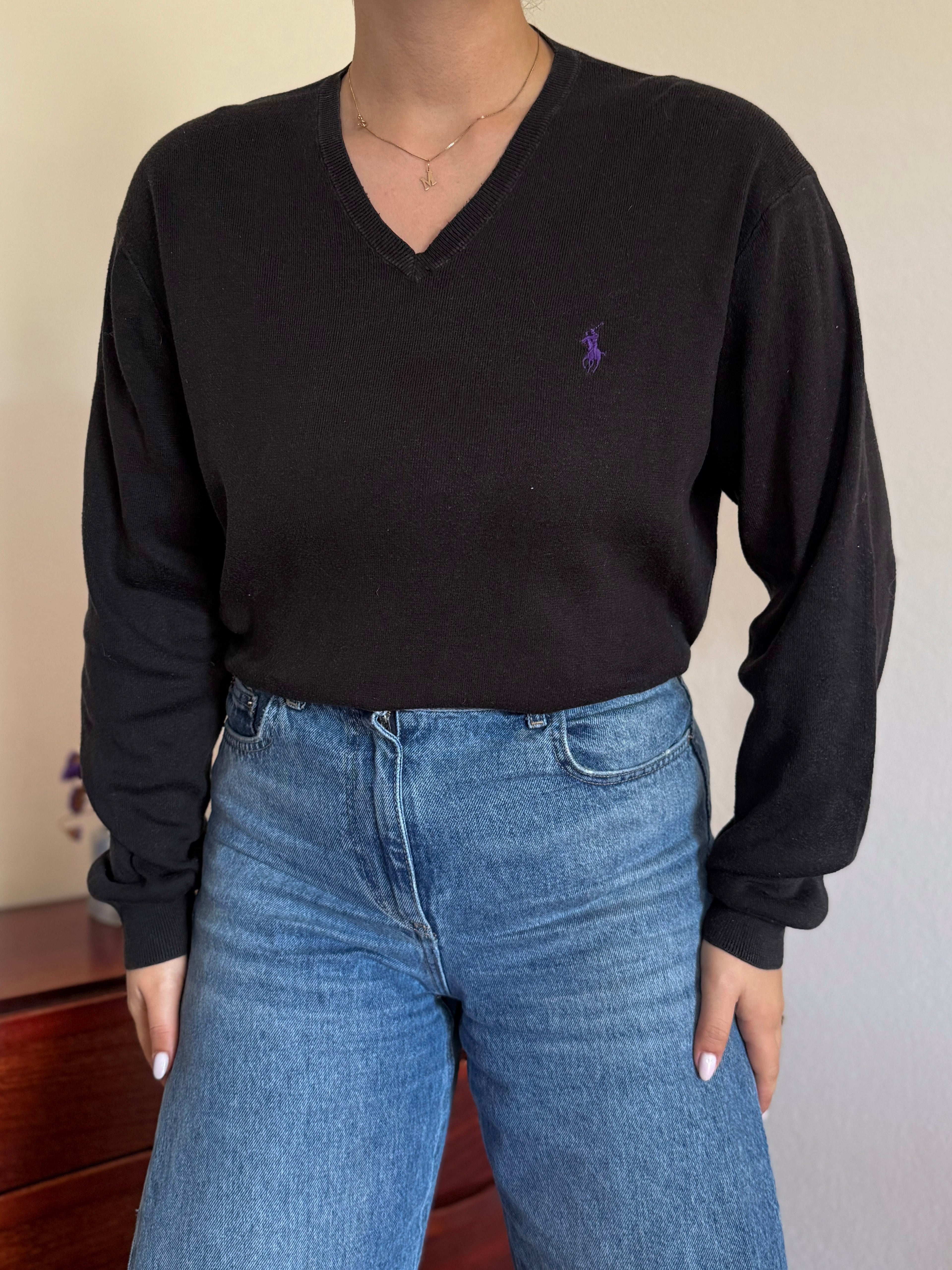 Polo Ralph Lauren V-Neck Sweater 100% Cotton