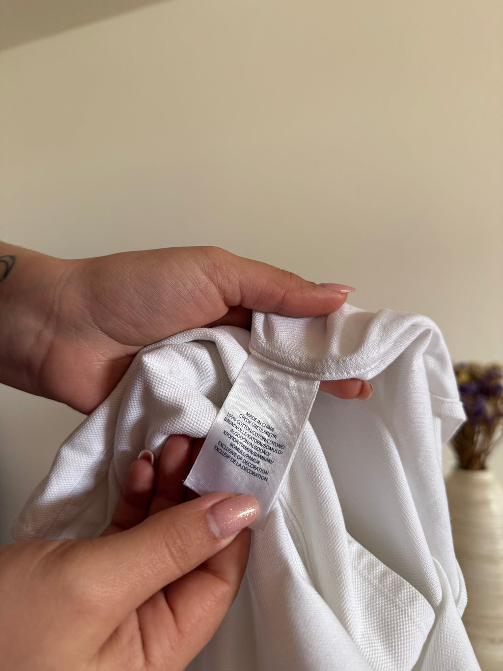 Ralph Lauren Shirt Plain White 100% Cotton