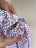 Ralph Lauren Shirt Custom Fit Plaid Pink Blue 100% Cotton