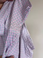 Ralph Lauren Shirt Custom Fit Plaid Pink Blue 100% Cotton