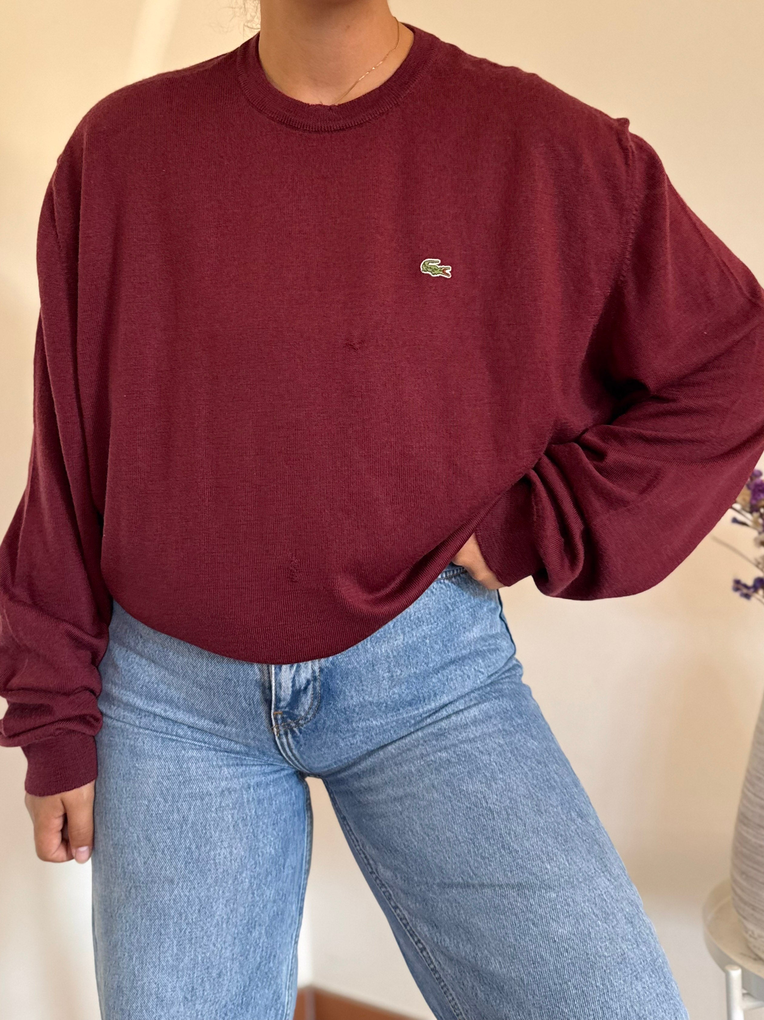 Lacoste Round Neck Sweater 100% Lã