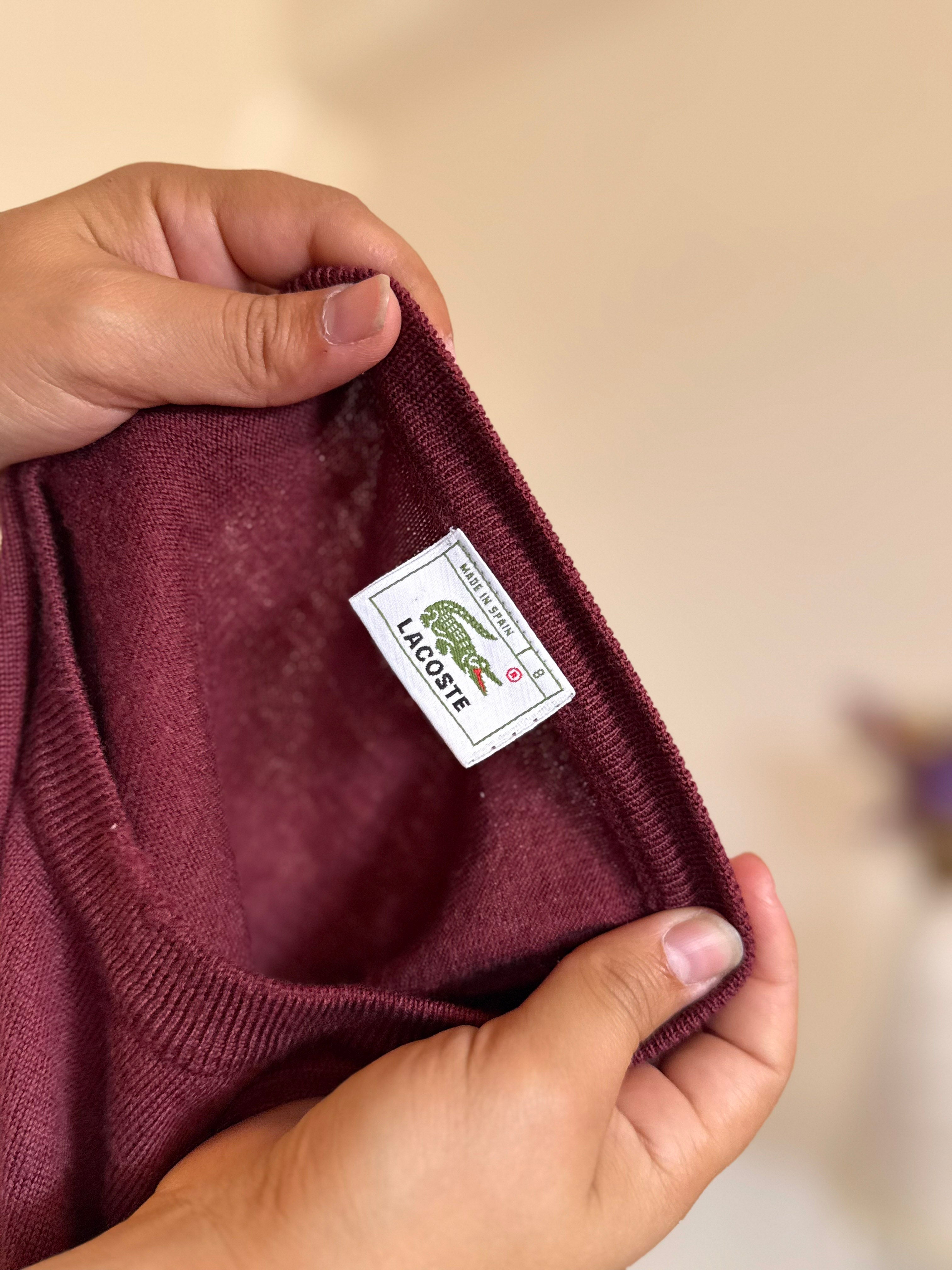 Lacoste Round Neck Sweater 100% Lã