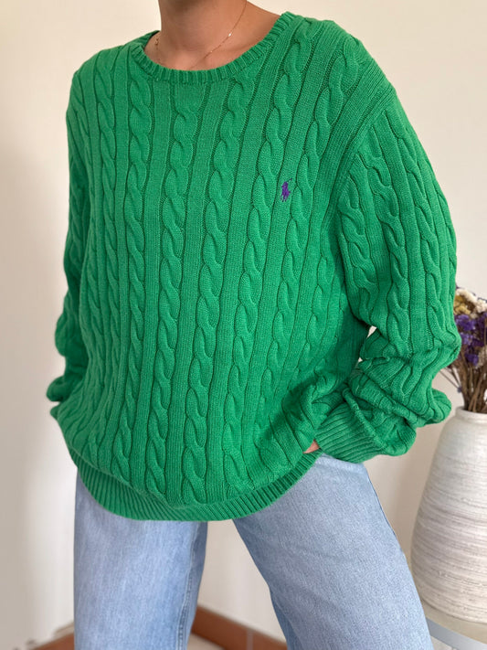 Ralph Lauren Cable Knit Round Neck Sweater