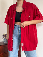 Ralph Lauren Shirt Plain Red 100% Cotton