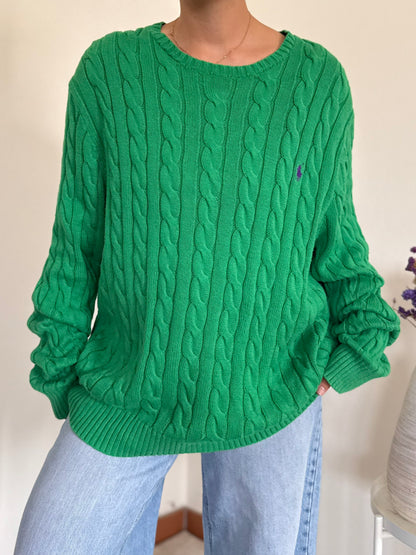 Ralph Lauren Cable Knit Round Neck Sweater