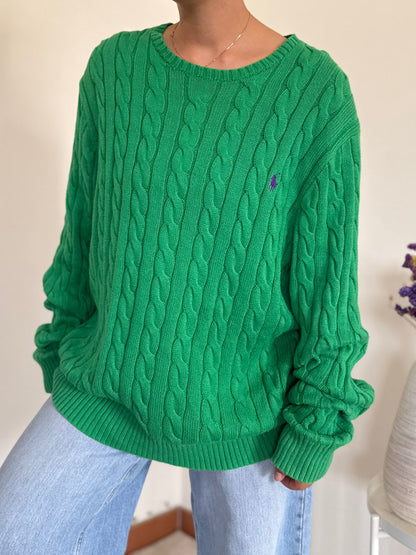 Ralph Lauren Cable Knit Round Neck Sweater