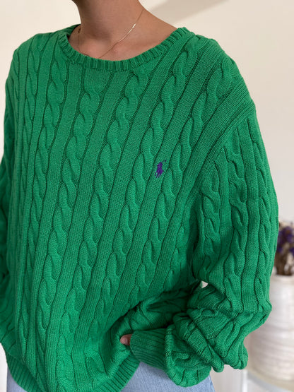 Ralph Lauren Cable Knit Round Neck Sweater
