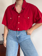 Ralph Lauren Shirt Plain Red 100% Cotton