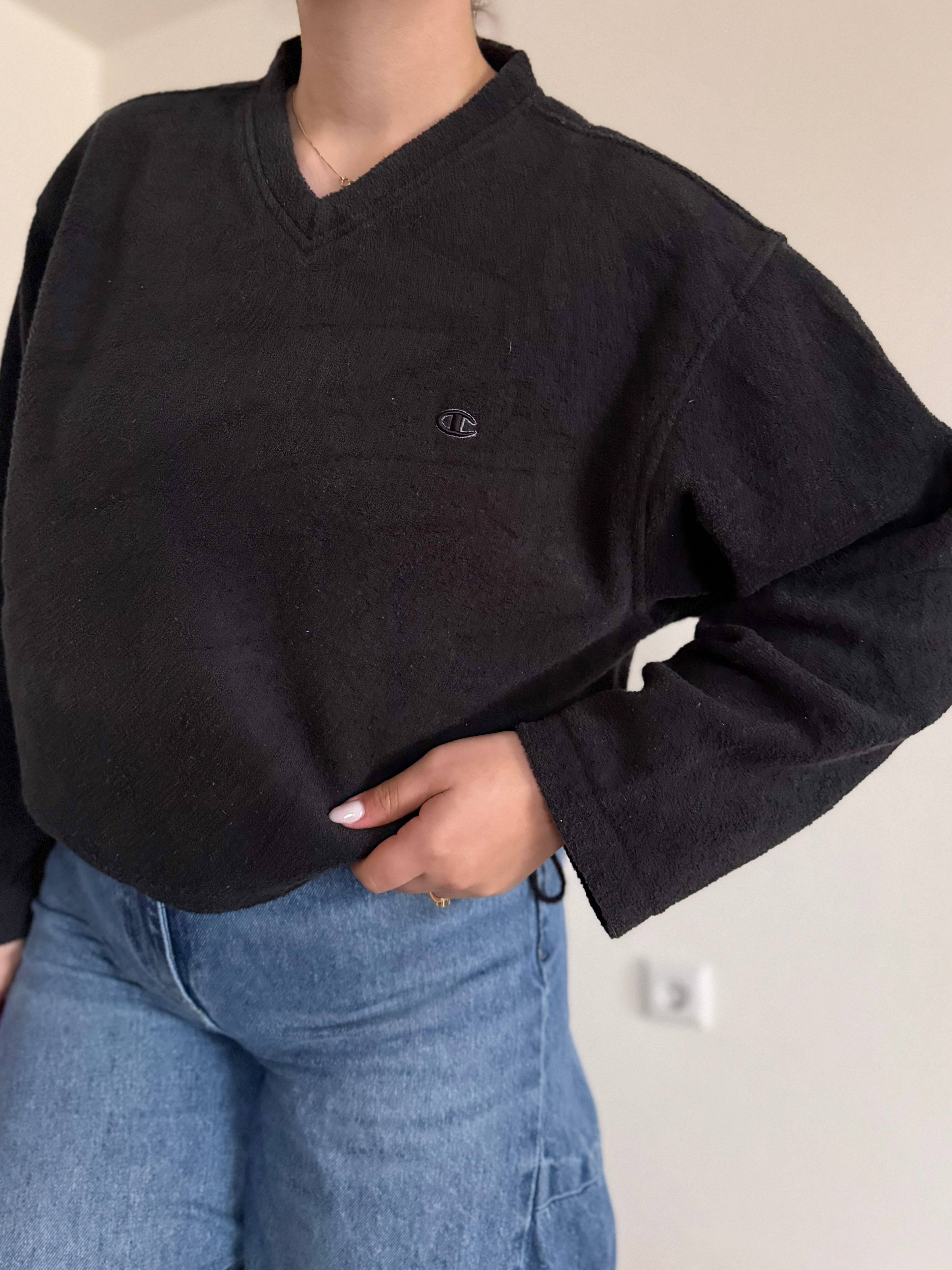 Champion Fleece V-Neck Sweater