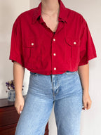 Ralph Lauren Shirt Plain Red 100% Cotton