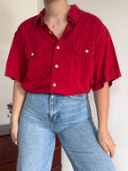 Ralph Lauren Shirt Plain Red 100% Cotton