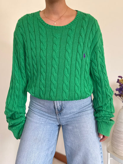 Ralph Lauren Cable Knit Round Neck Sweater