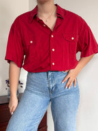 Ralph Lauren Shirt Plain Red 100% Cotton